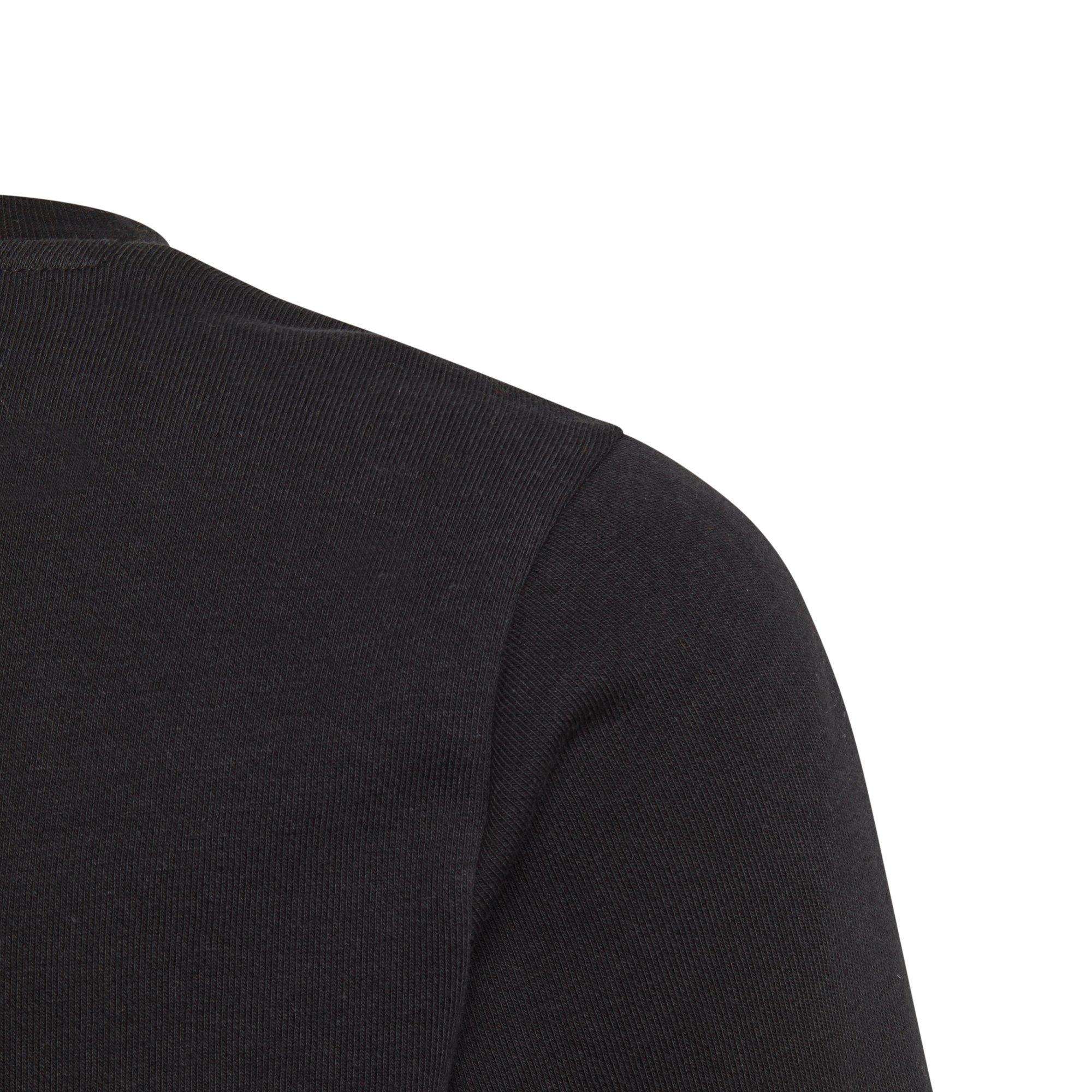 adidas Kids' Black/White Unisex Trefoil Crew Sweatshirt - BLACK/WHITE Thumbnail View 10