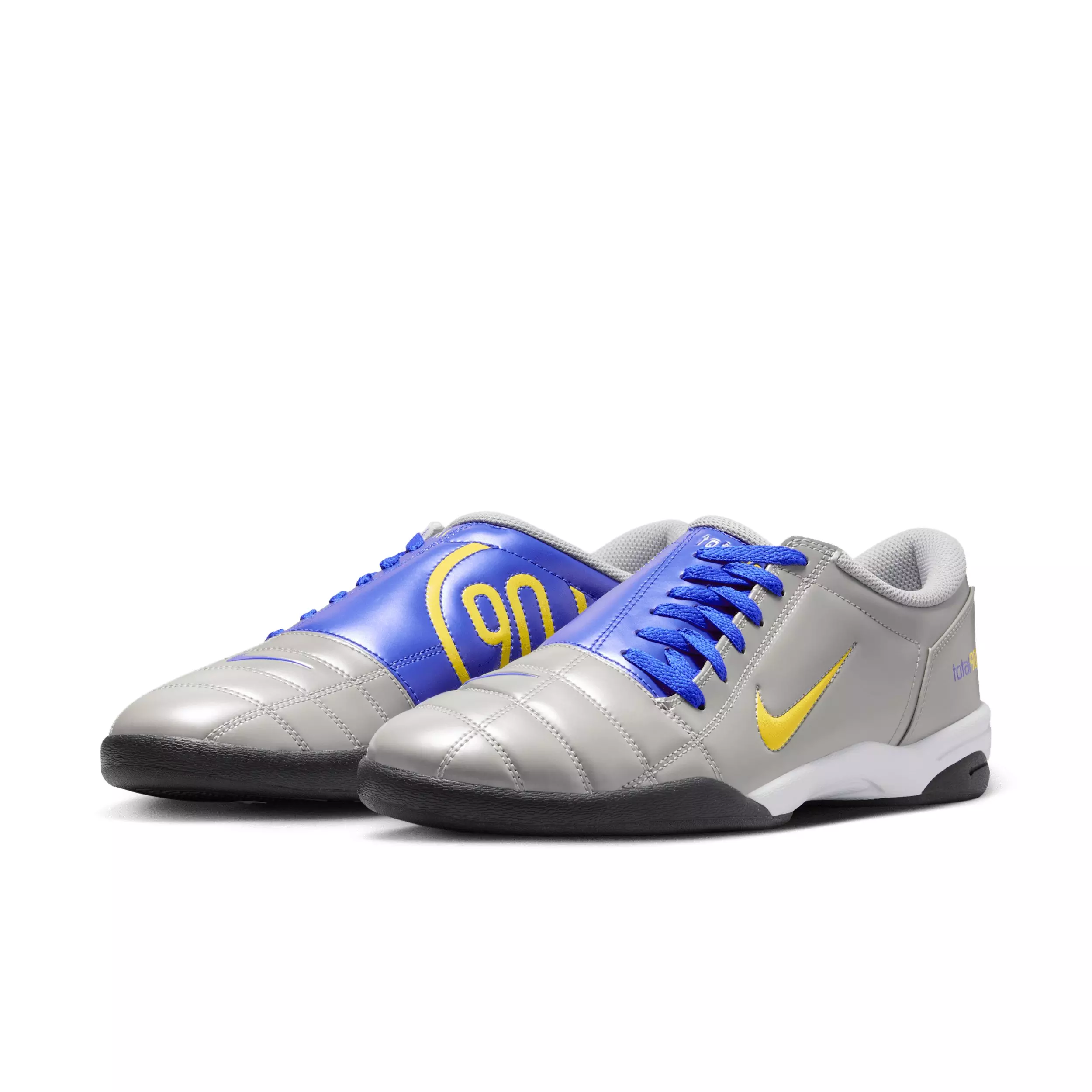 Nike Total 90 "Metallic Silver/Racer Blue/Black/Lightning" Men's Shoe - SILVER/BLUE/BLACK/LIGHTNING