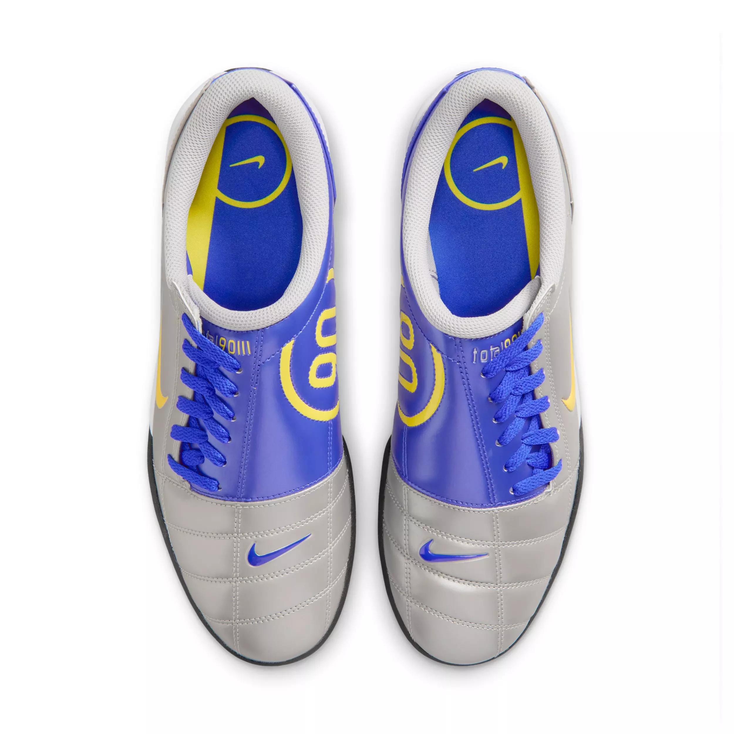Nike Total 90 "Metallic Silver/Racer Blue/Black/Lightning" Men's Shoe - SILVER/BLUE/BLACK/LIGHTNING