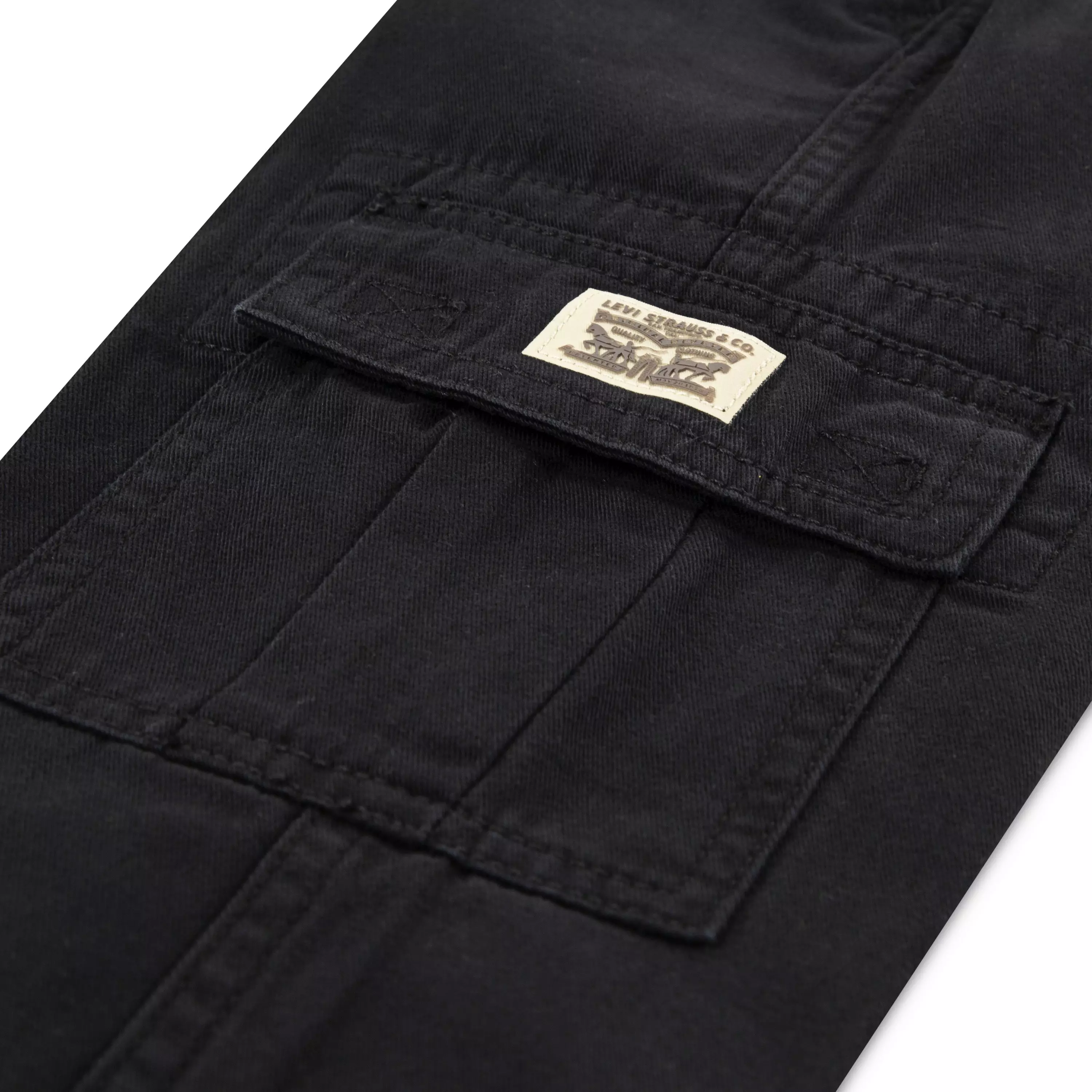 Levi's Little Boys' Pull On Cargo Pants - Black - BLACK