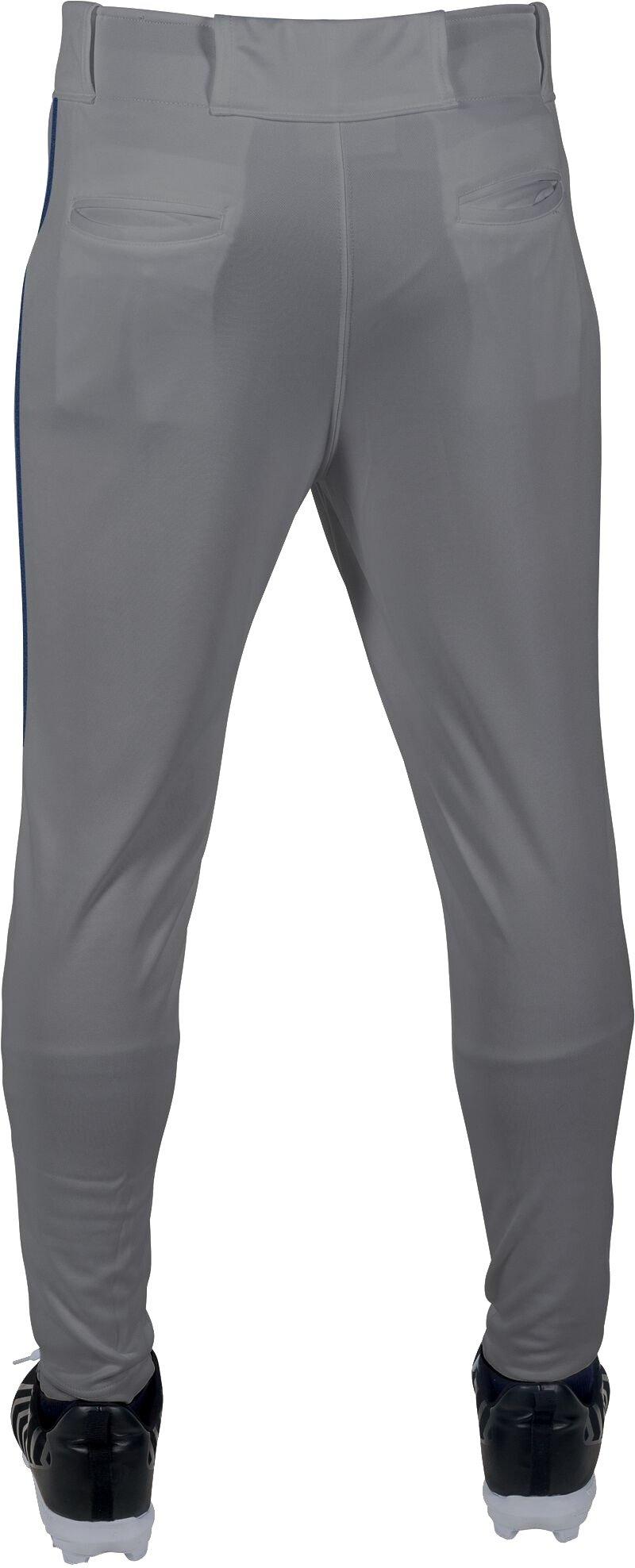 Rawlings Men's Launch Jogger Fit Piped Baseball Pants - Grey/Navy - GREY/NAVY Thumbnail View 2