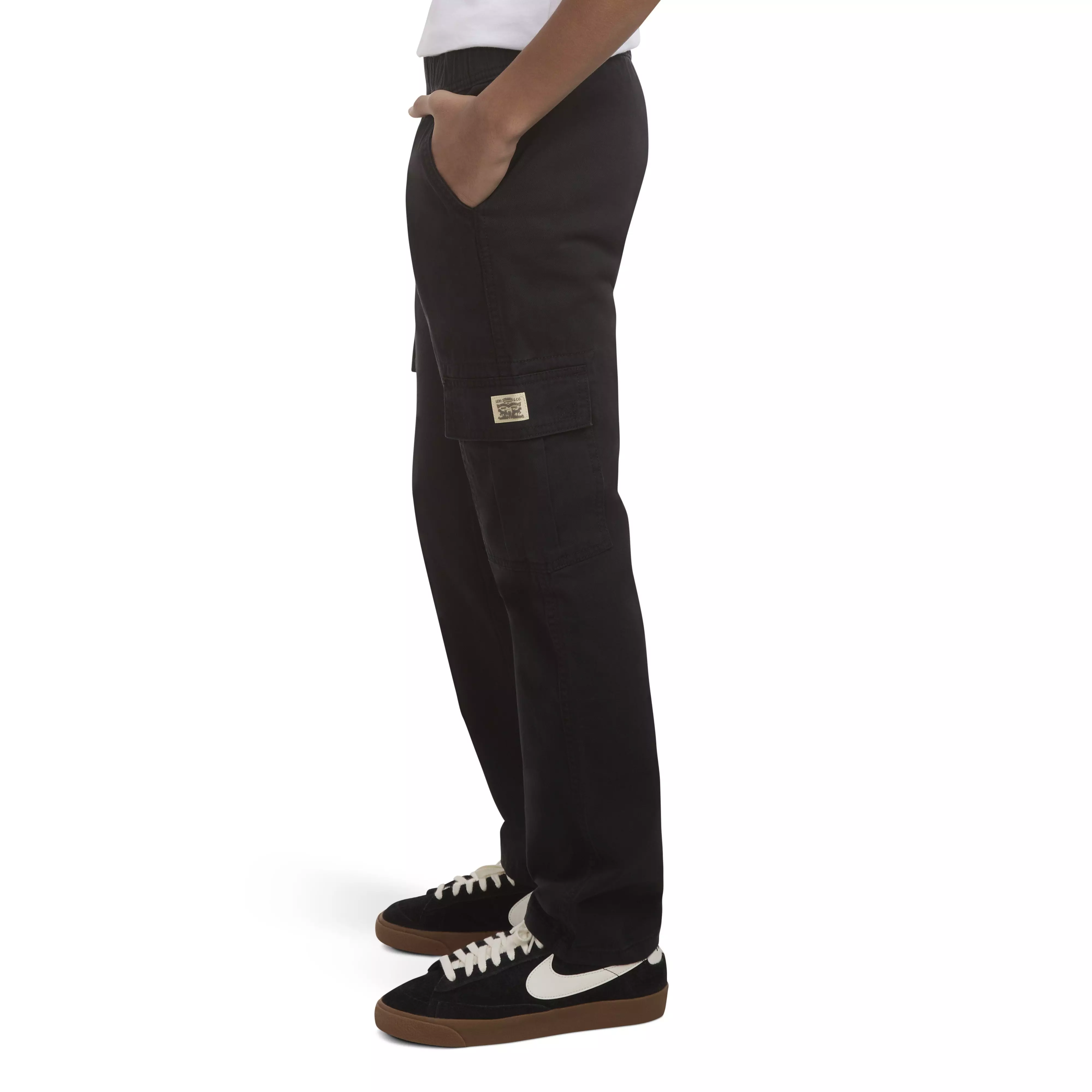 Levi's Big Boys' Pull On Cargo Pants - Black - BLACK