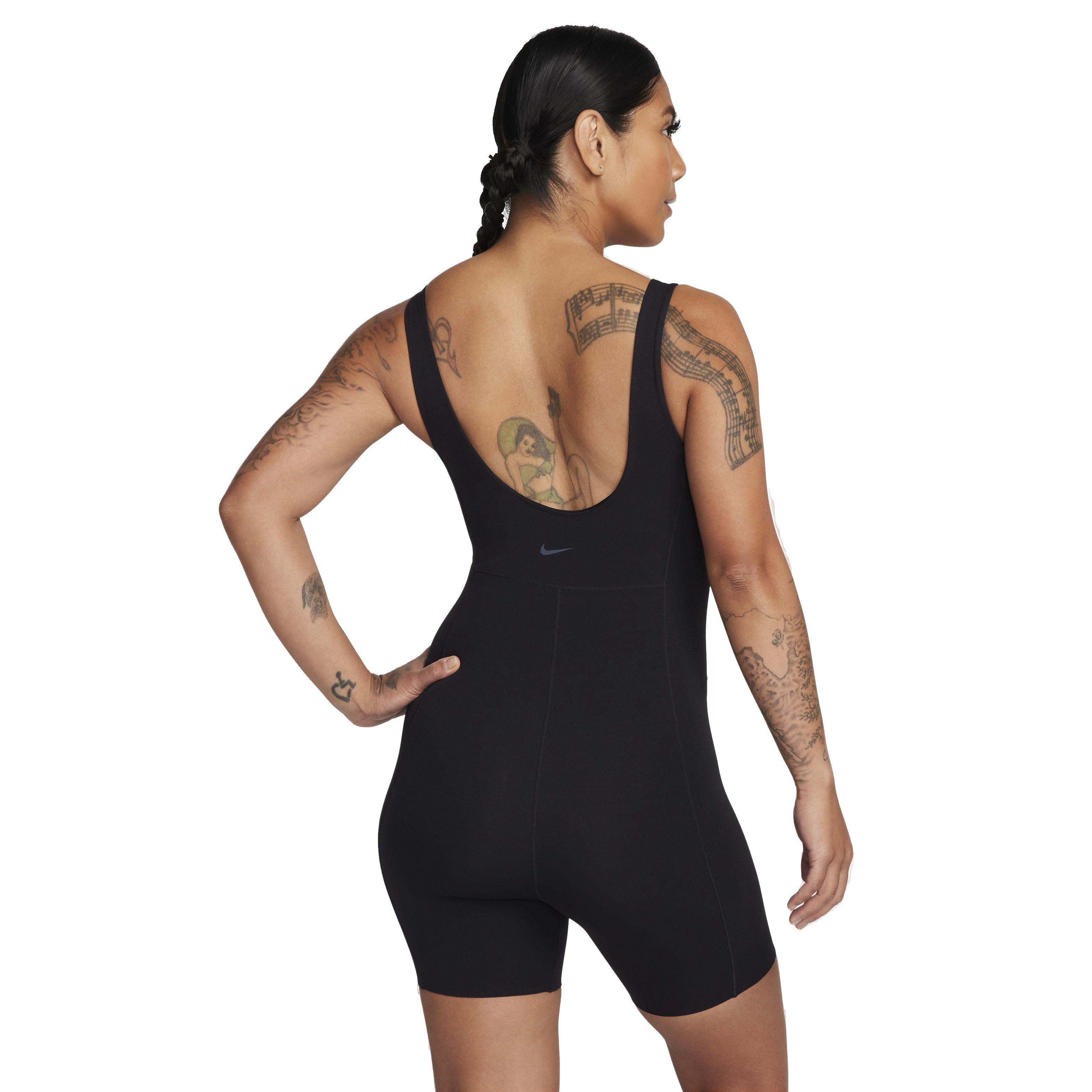 Nike Women's Zenvy Dri-FIT Short Bodysuit - BLACK Thumbnail View 2