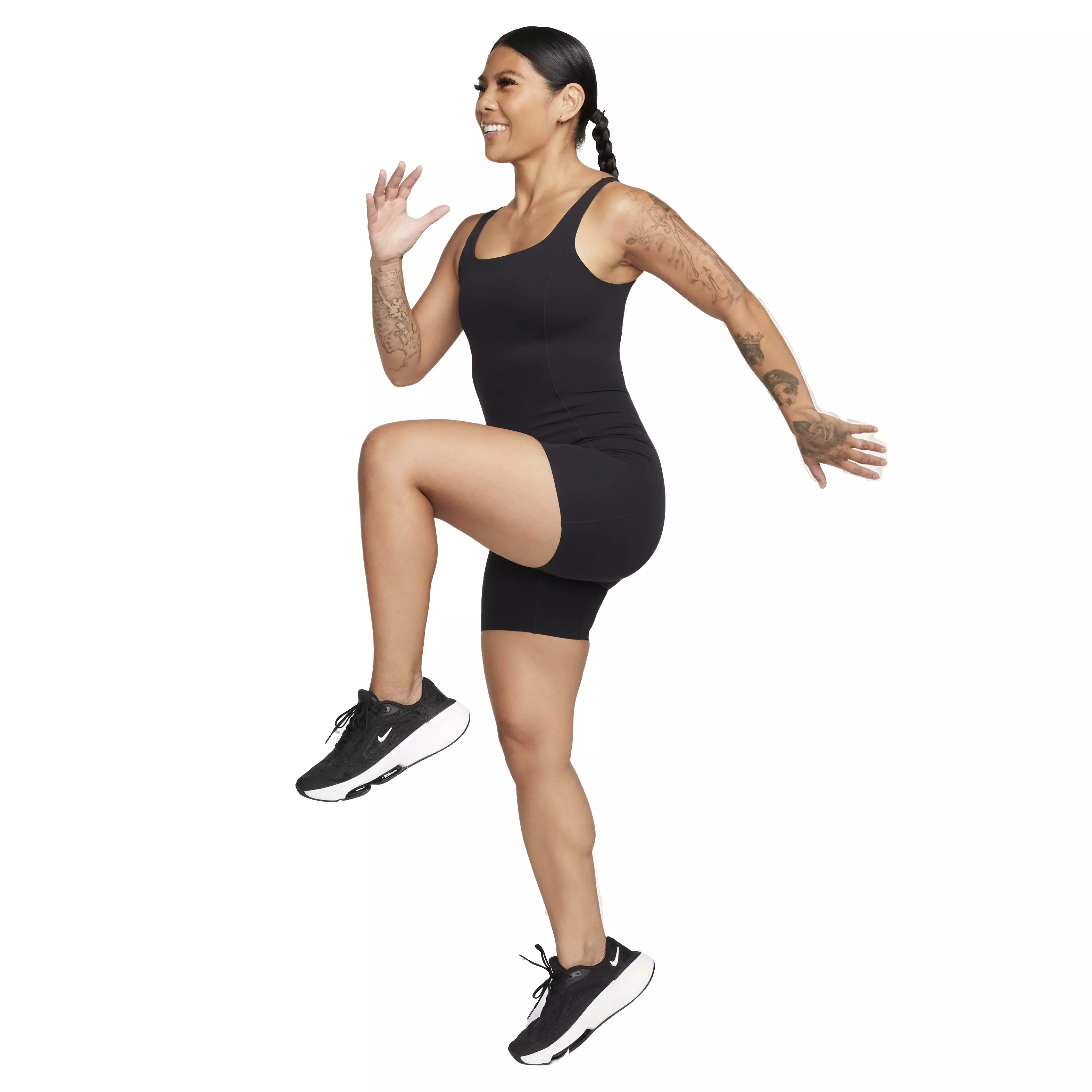 Nike Women's Zenvy Dri-FIT Short Bodysuit - BLACK