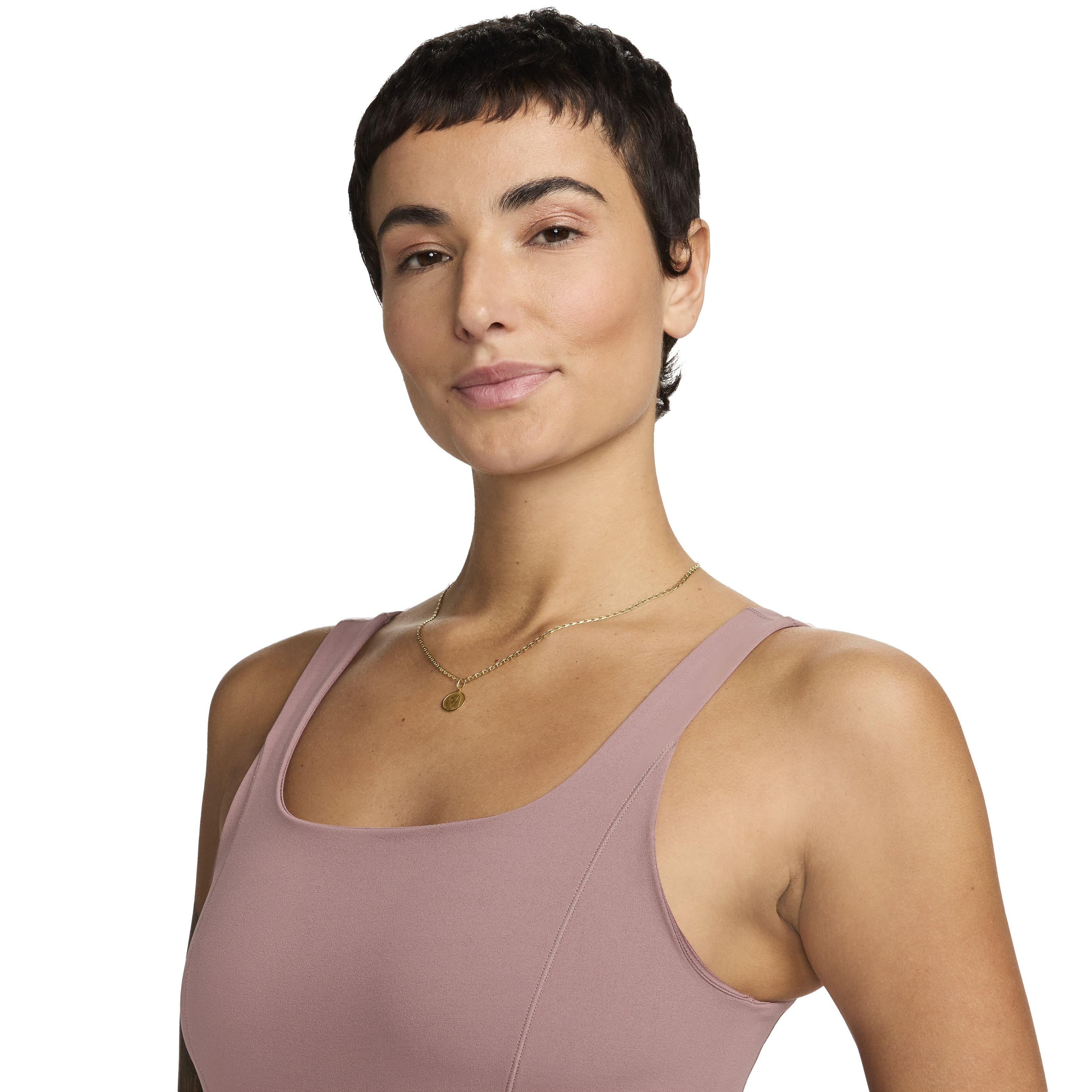 Nike Women's Zenvy Dri-FIT Short Bodysuit - PURPLE Thumbnail View 3