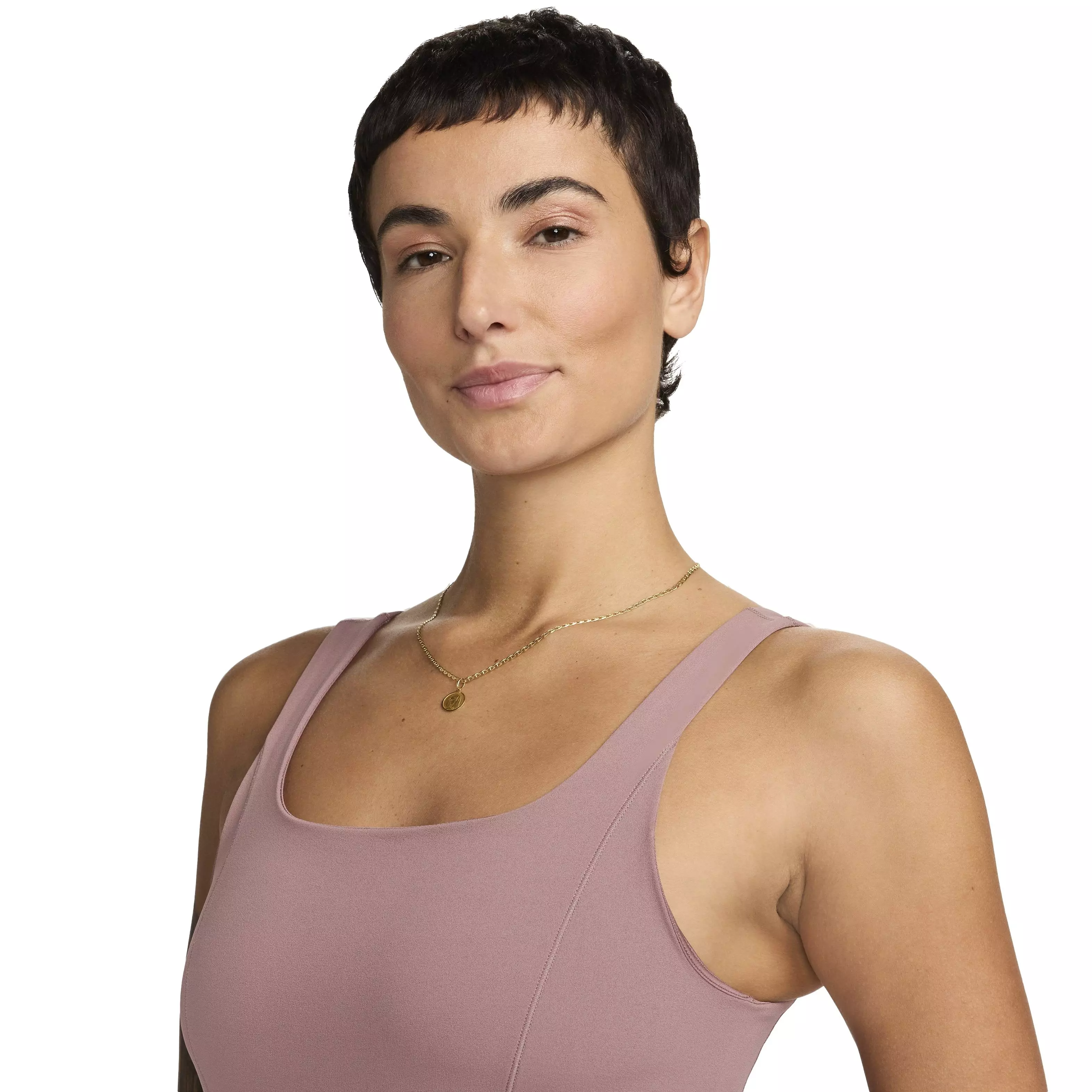 Nike Women's Zenvy Dri-FIT Short Bodysuit - PURPLE