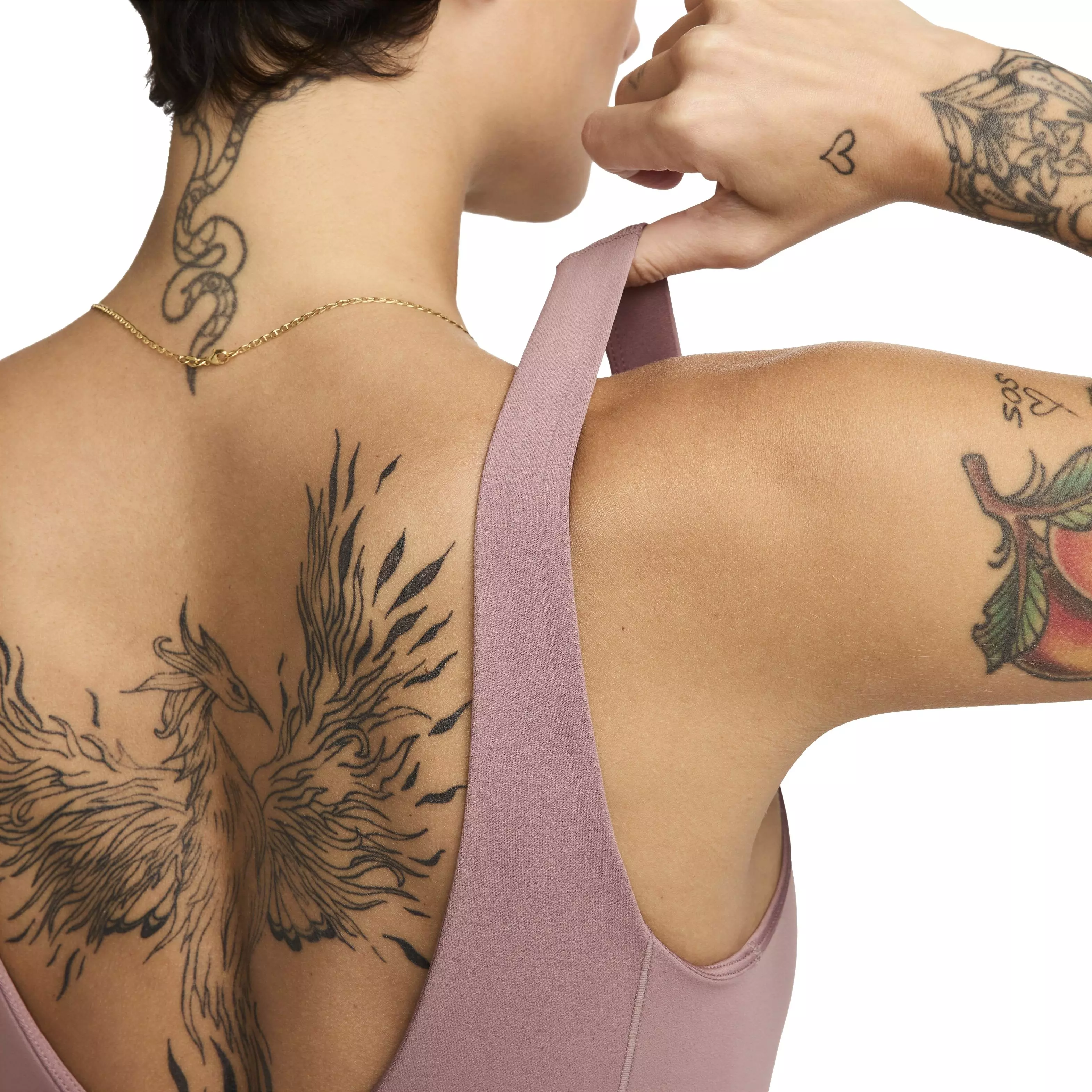 Nike Women's Zenvy Dri-FIT Short Bodysuit - PURPLE