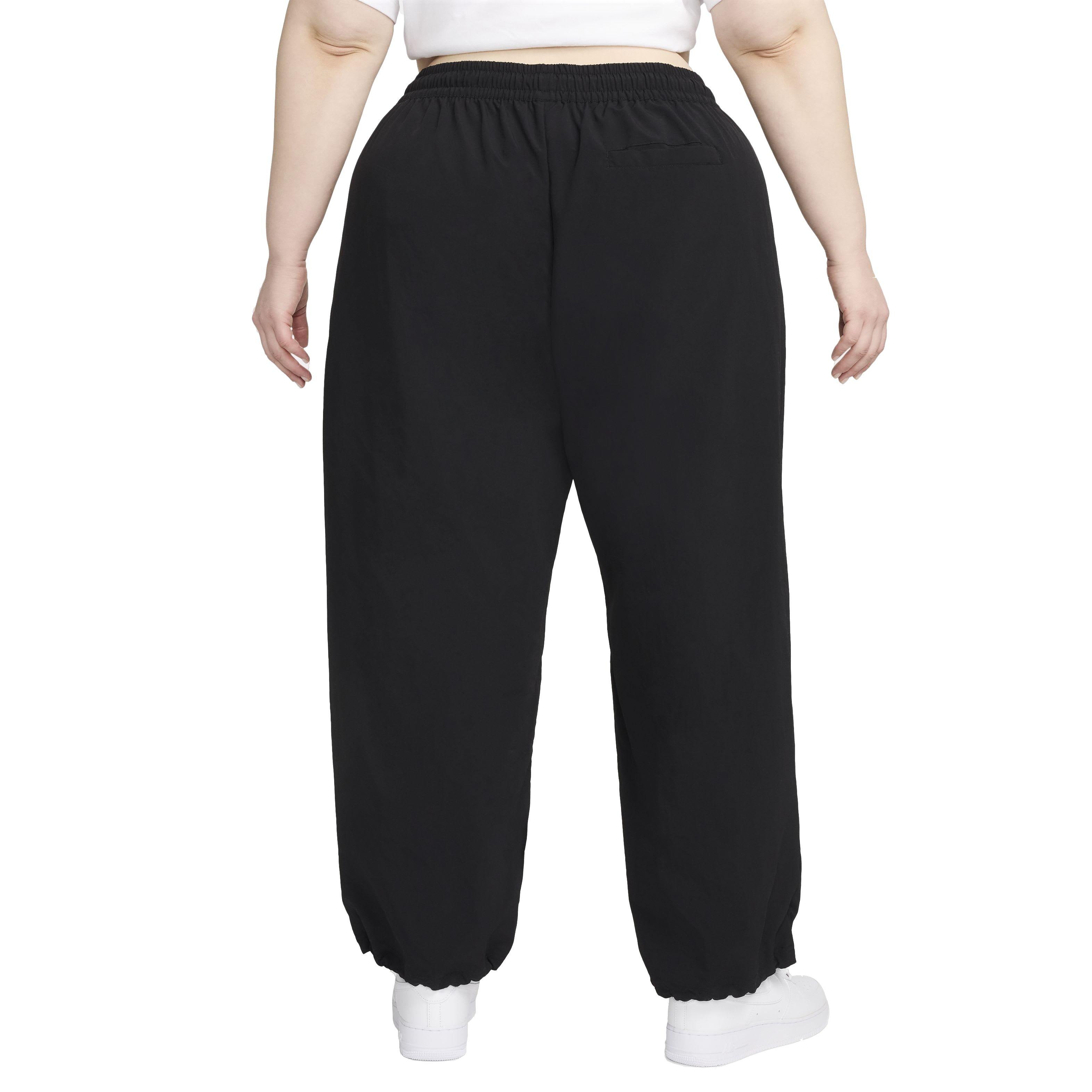 Nike Women's Sportswear Everything Wovens Mid-Rise Open-Hem Pants - BLACK Thumbnail View 2