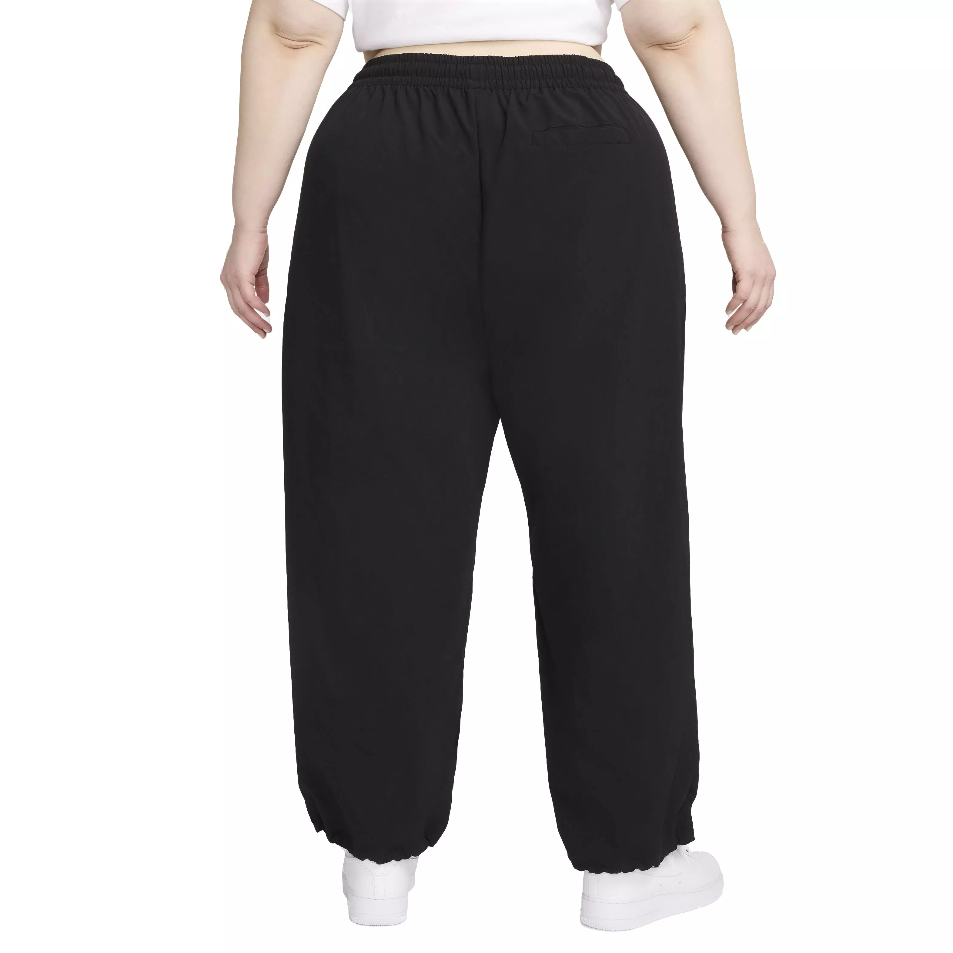 Nike Women's Sportswear Everything Wovens Mid-Rise Open-Hem Pants - BLACK