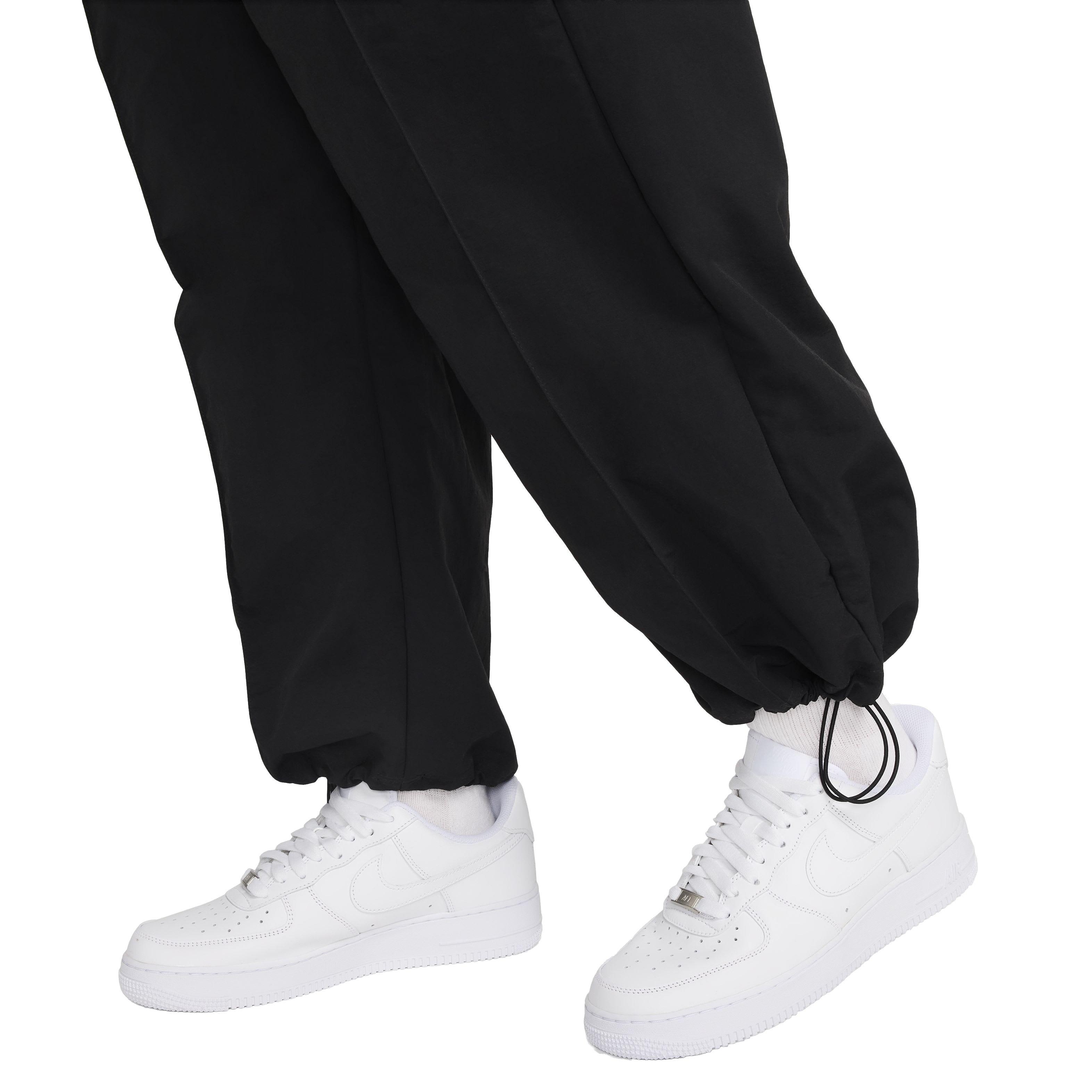 Nike Women's Sportswear Everything Wovens Mid-Rise Open-Hem Pants - BLACK Thumbnail View 6