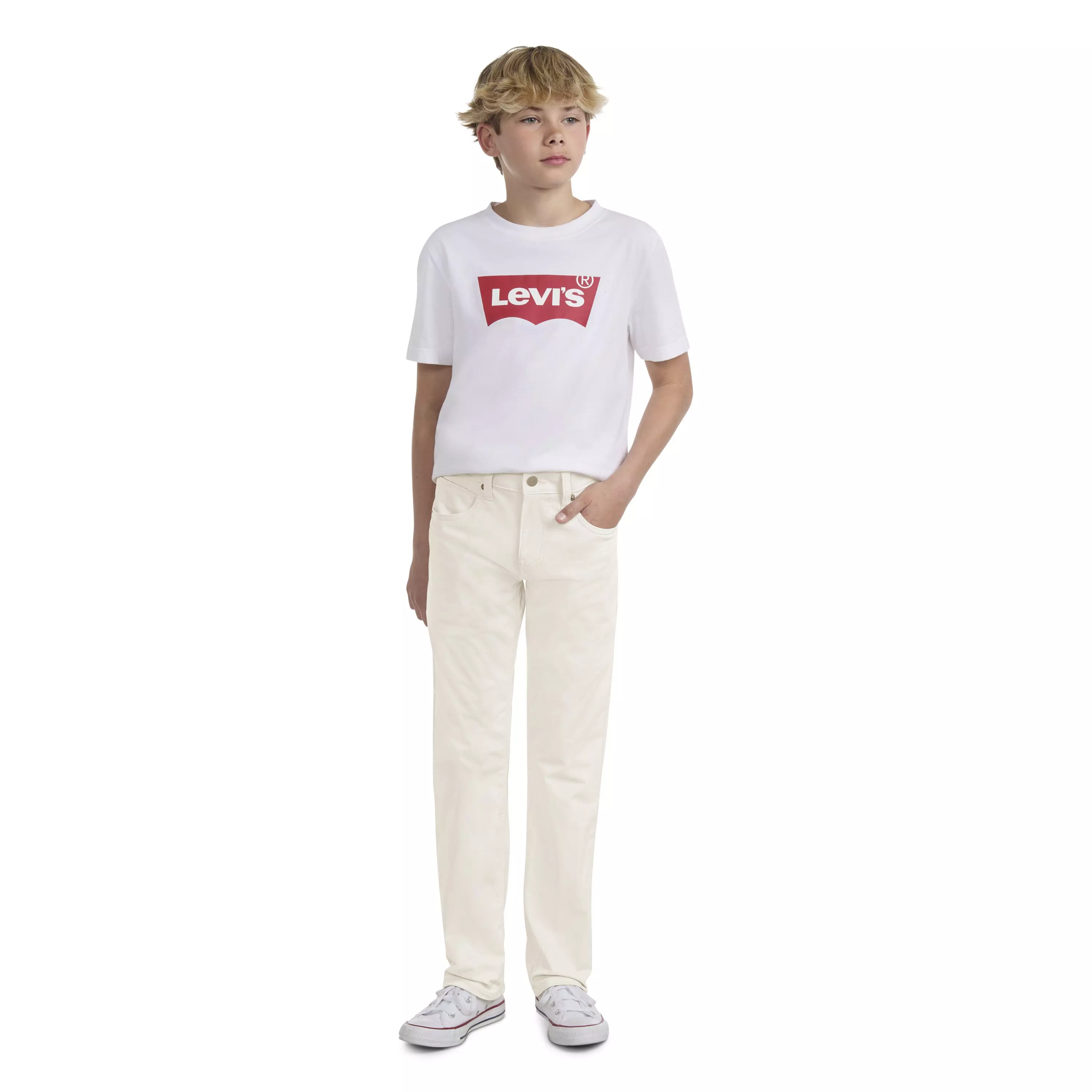 Levi's 511 Slim Big Boys' Cream Tech Pants - CREAM