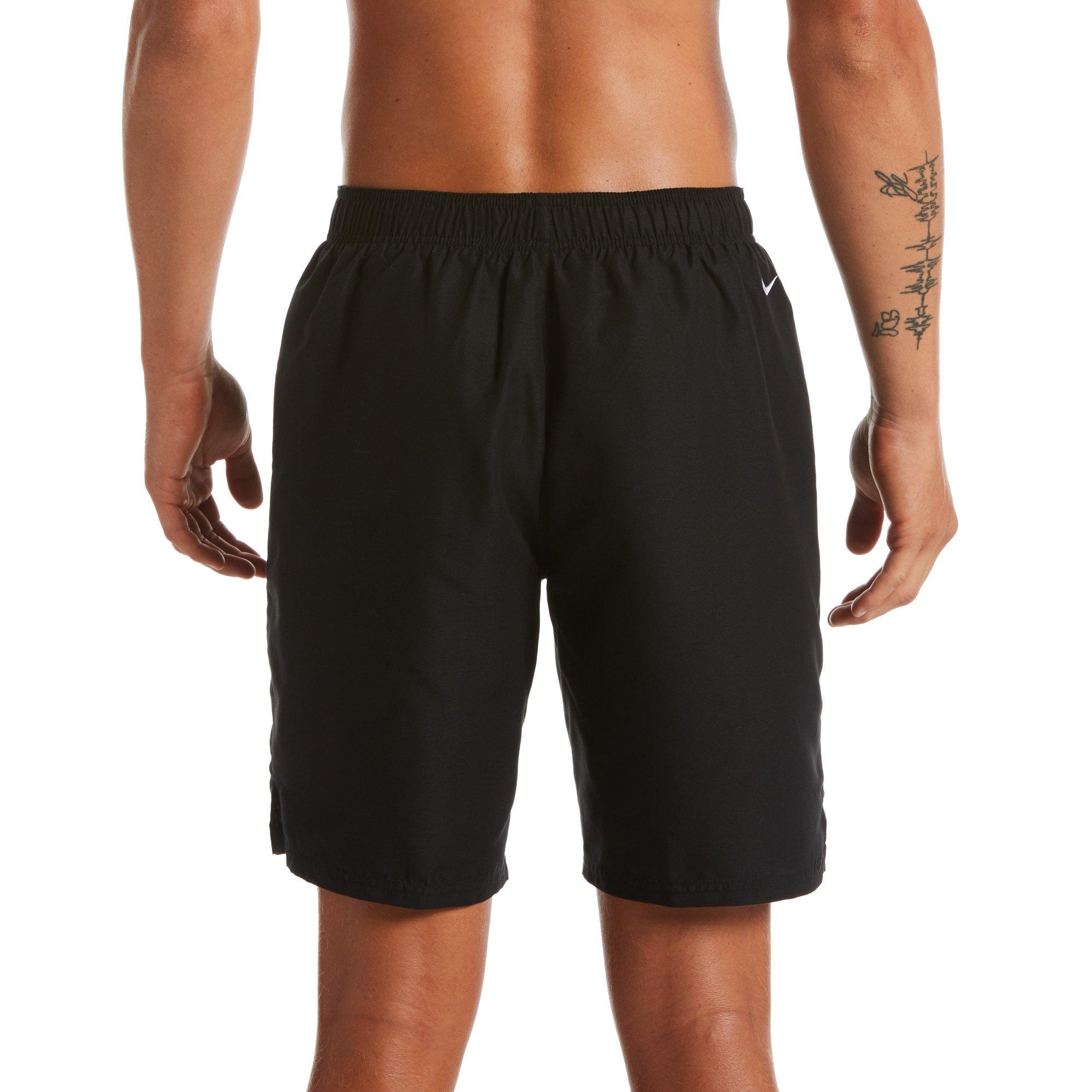 Nike Men's Swim Logo Lap 9" Volley Shorts - BLACK Thumbnail View 2