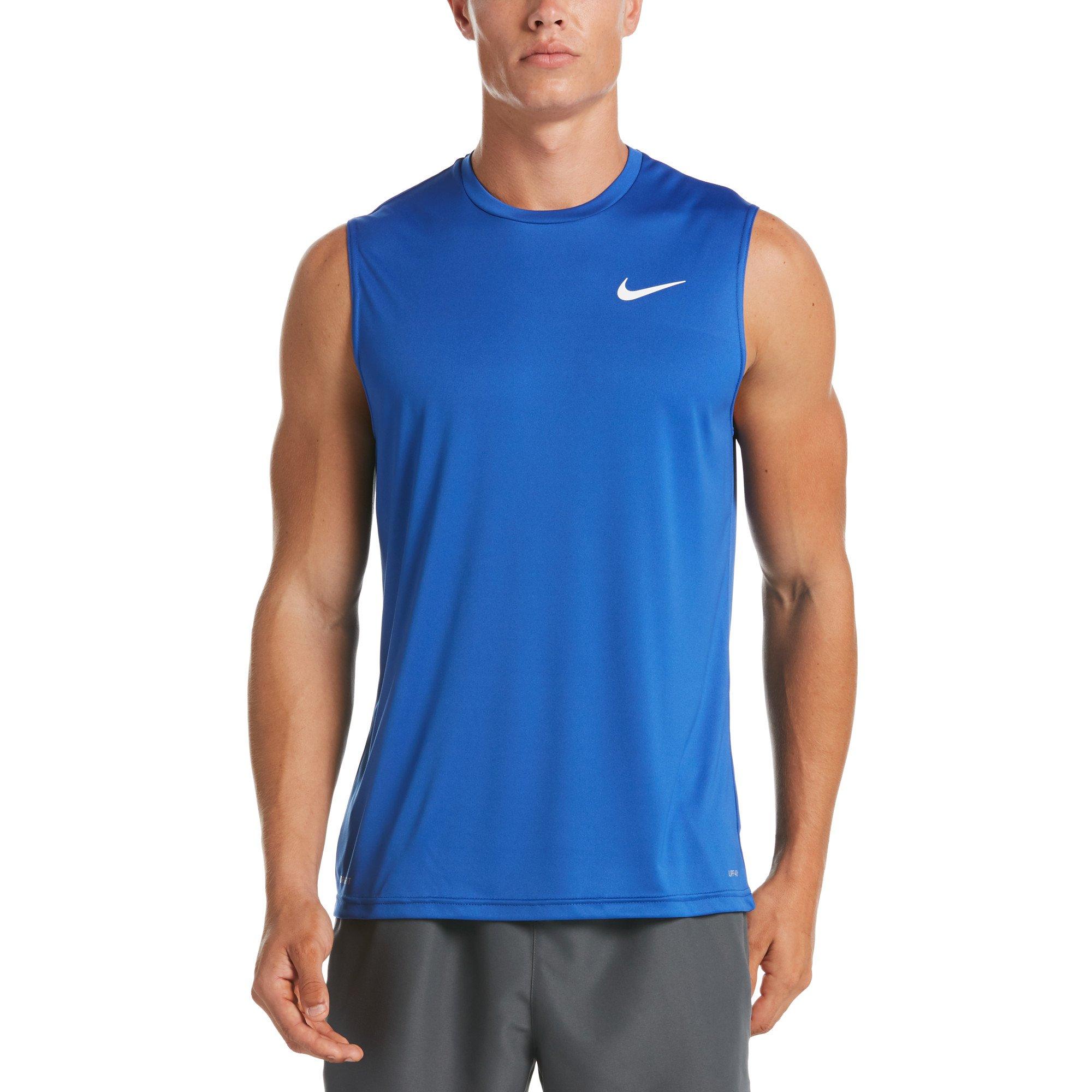Nike Men's Swim Essential Hydroguard Sleeveless Shirt -Royal - ROYAL Thumbnail View 1