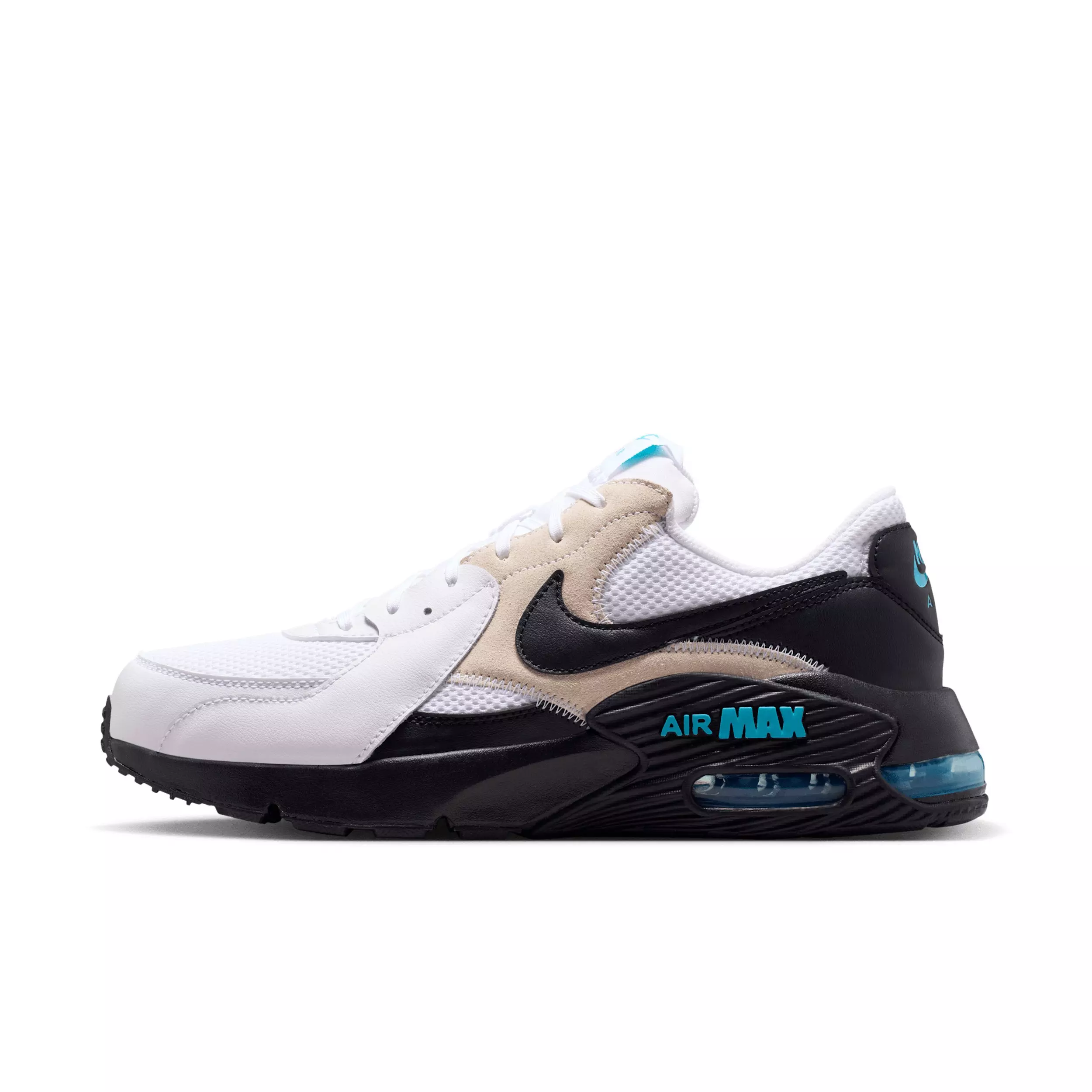 Nike Air Max Excee "White/Black/Light Current Blue/Gamma Blue" Men's Shoe - WHITE/BLACK/LT BLUE/BLUE