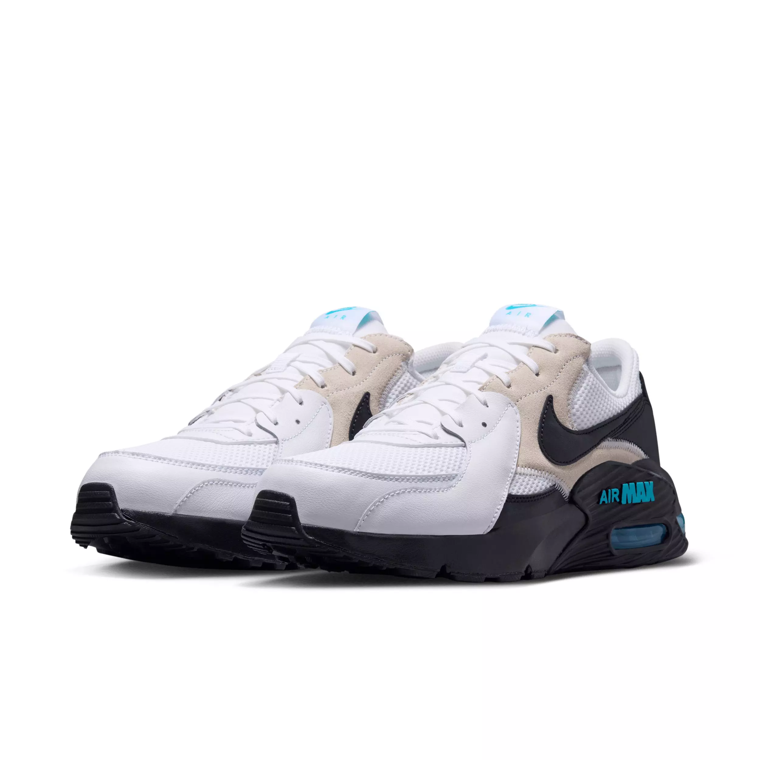 Nike Air Max Excee "White/Black/Light Current Blue/Gamma Blue" Men's Shoe - WHITE/BLACK/LT BLUE/BLUE
