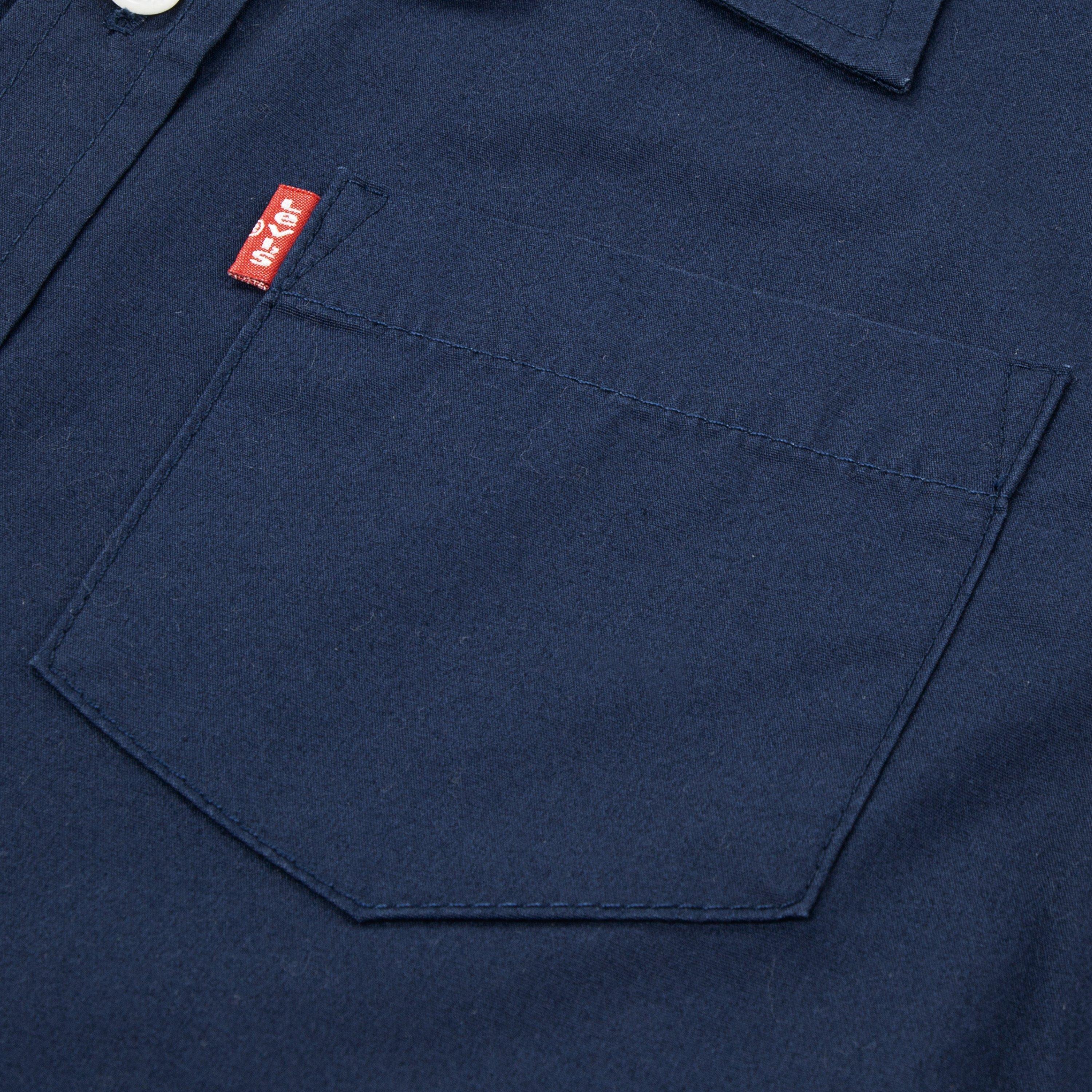 Levi's Big Boys' Short Sleeve Pocket Woven Shirt - Blue - BLUE Thumbnail View 3