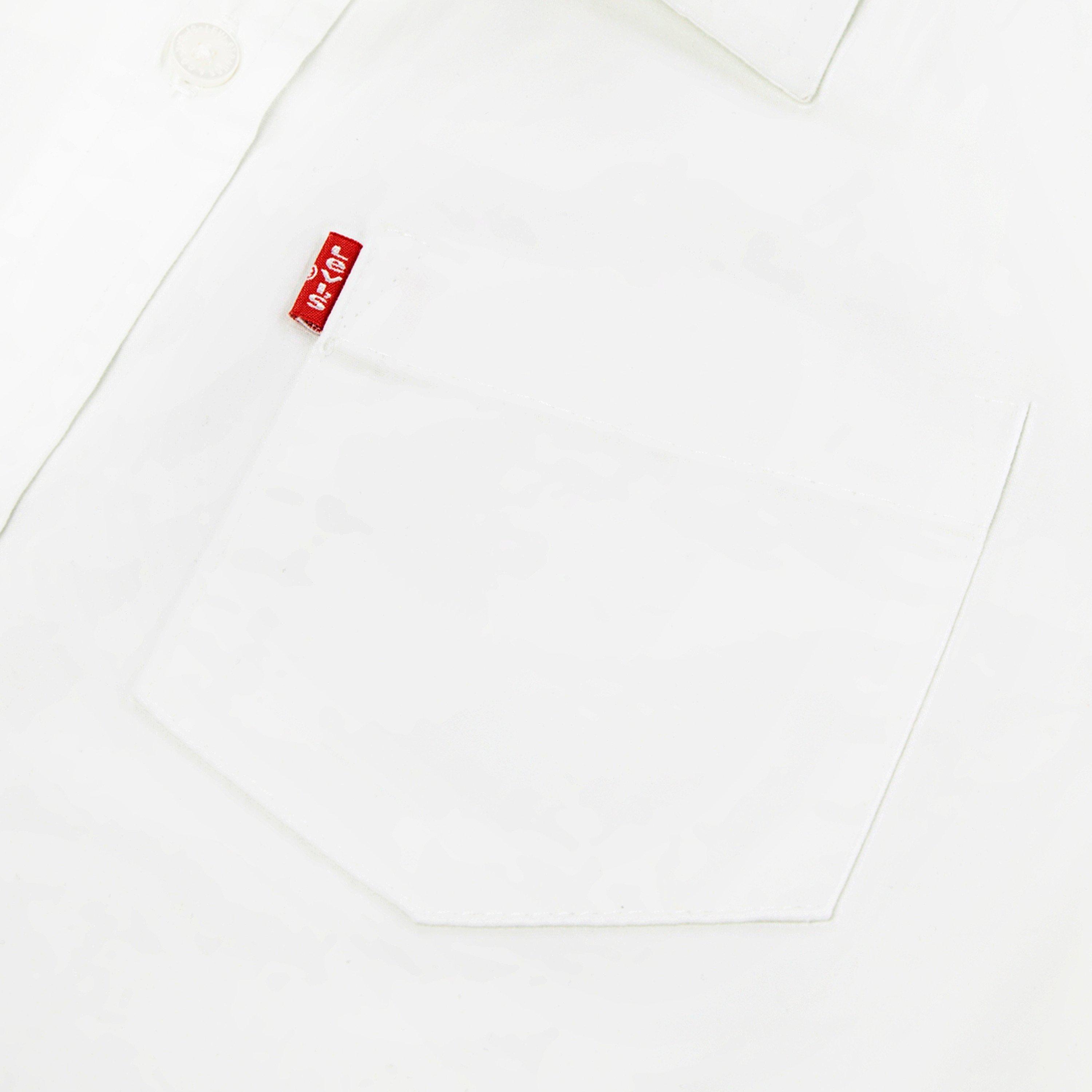 Levi's Little Boys' Short Sleeve Pocket Woven Shirt -White - WHITE Thumbnail View 3