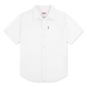 Levi's Big Boys' Short Sleeve Pocket Woven Shirt - White