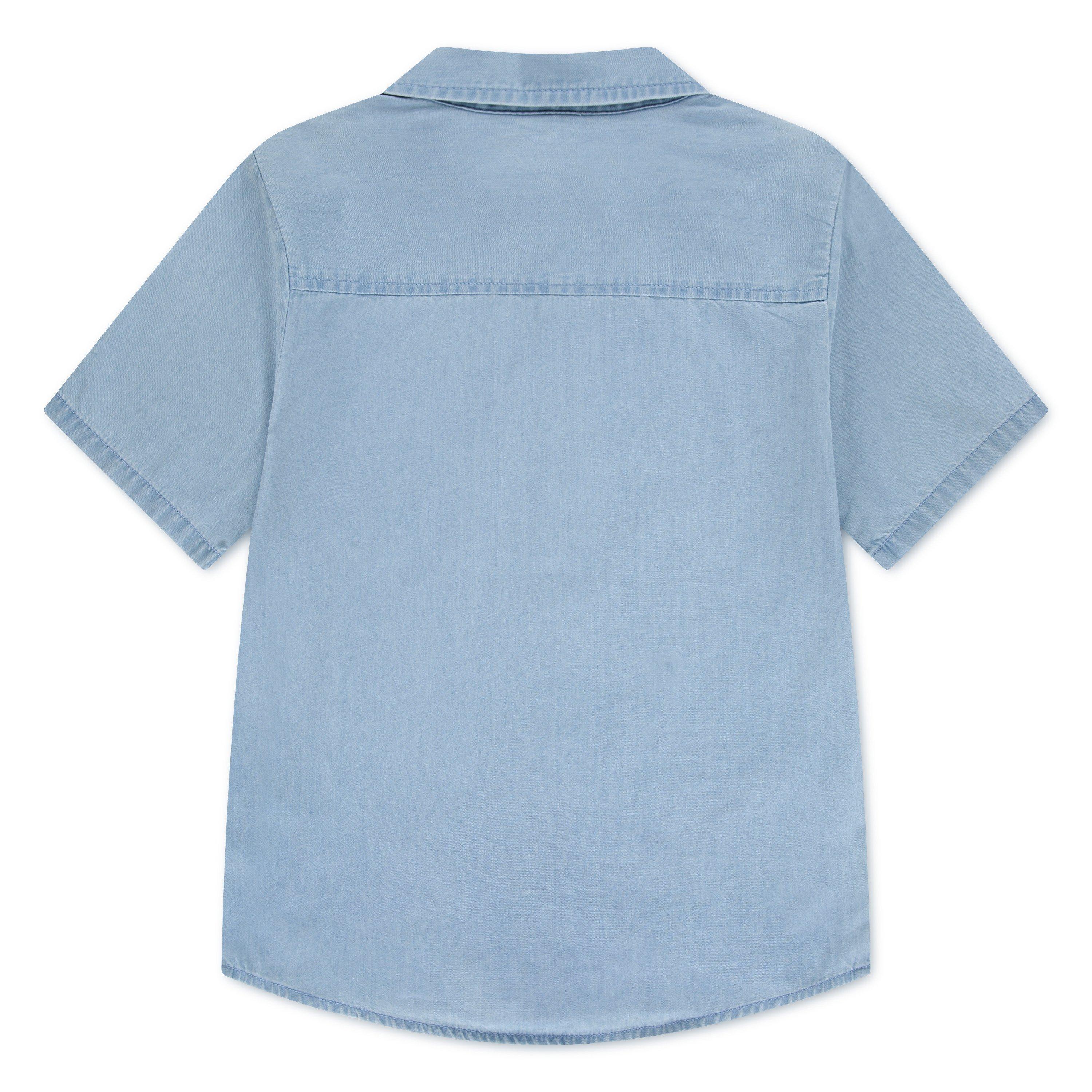 Levi's Pocket Woven Short Sleeve Little Boys' Blue Shirt