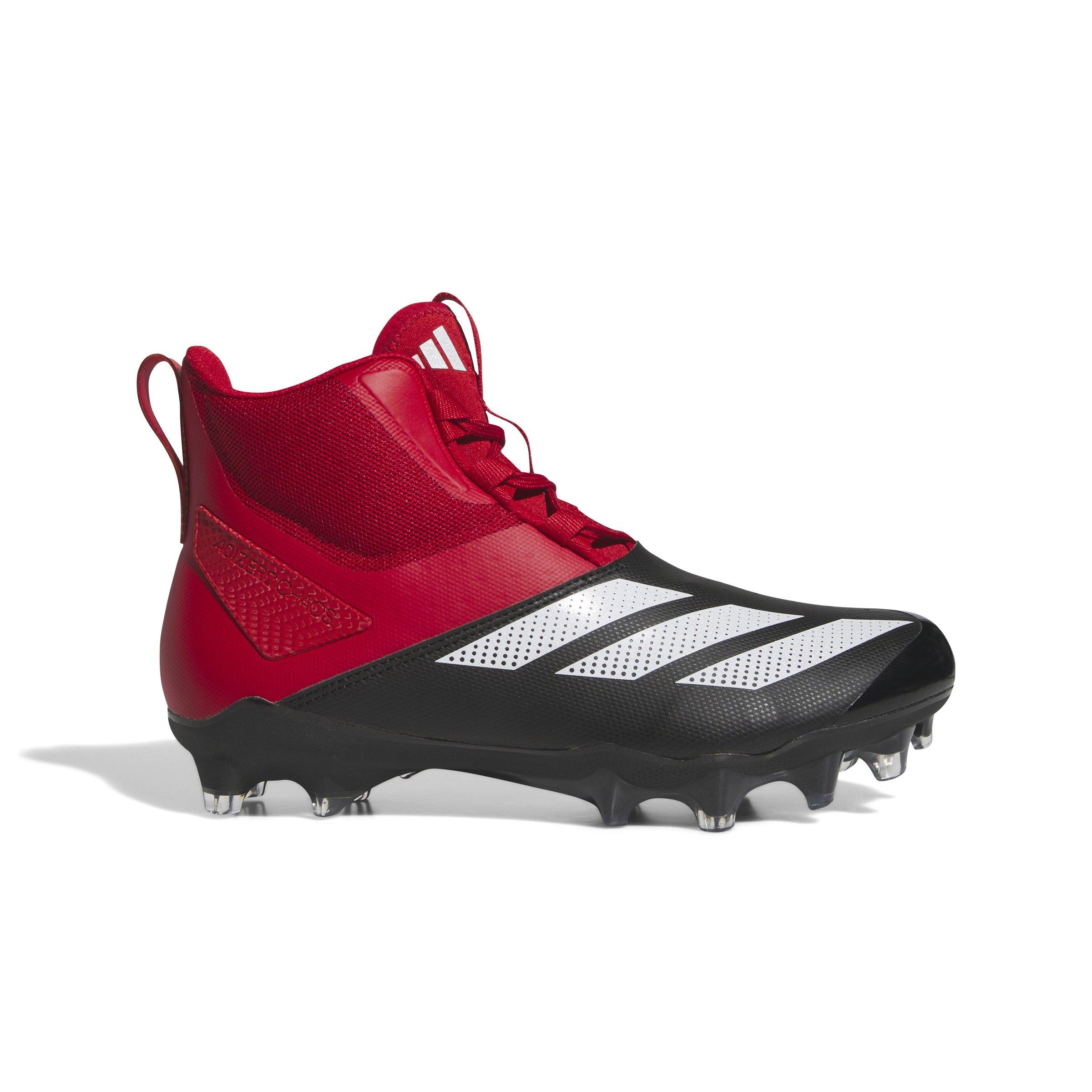 adidas Adizero Chaos "Team Power Red 2/Ftwr White/Core Black" Unisex Linemen Football Cleat - RED/WHITE/BLACK Thumbnail View 1