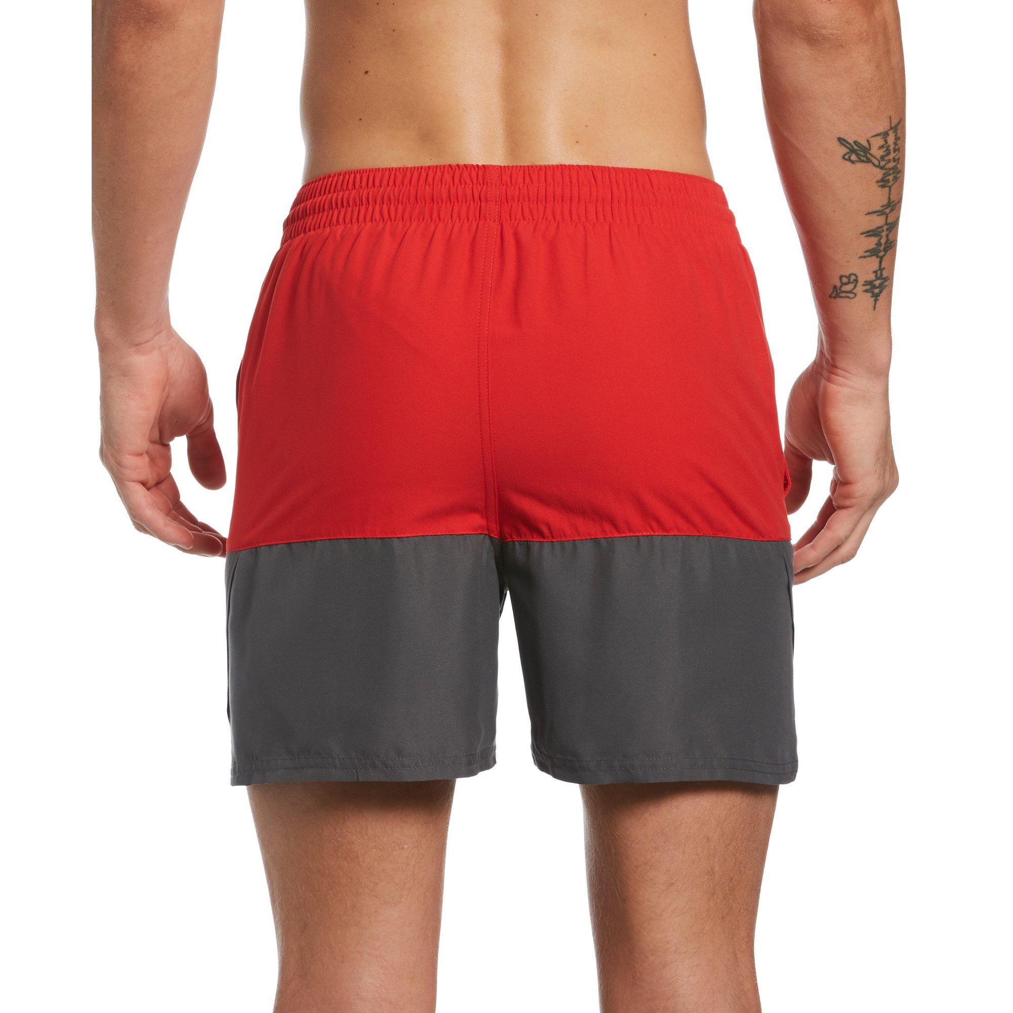 Nike Men's Swim Split 5" Volley Swim Trunks - RED Thumbnail View 2