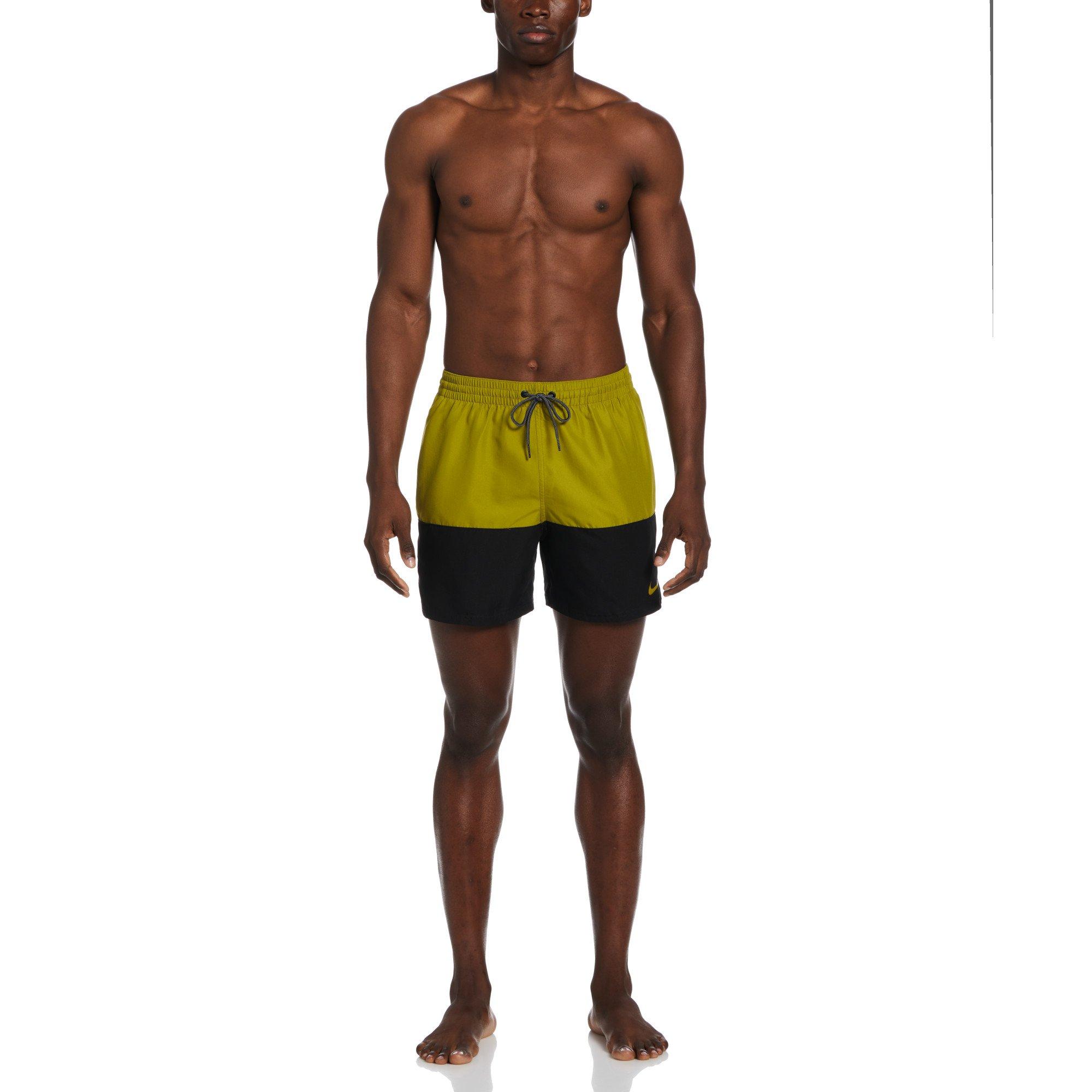 Nike Men's Swim Split 5" Volley Swim Trunks - OLIVE Thumbnail View 4