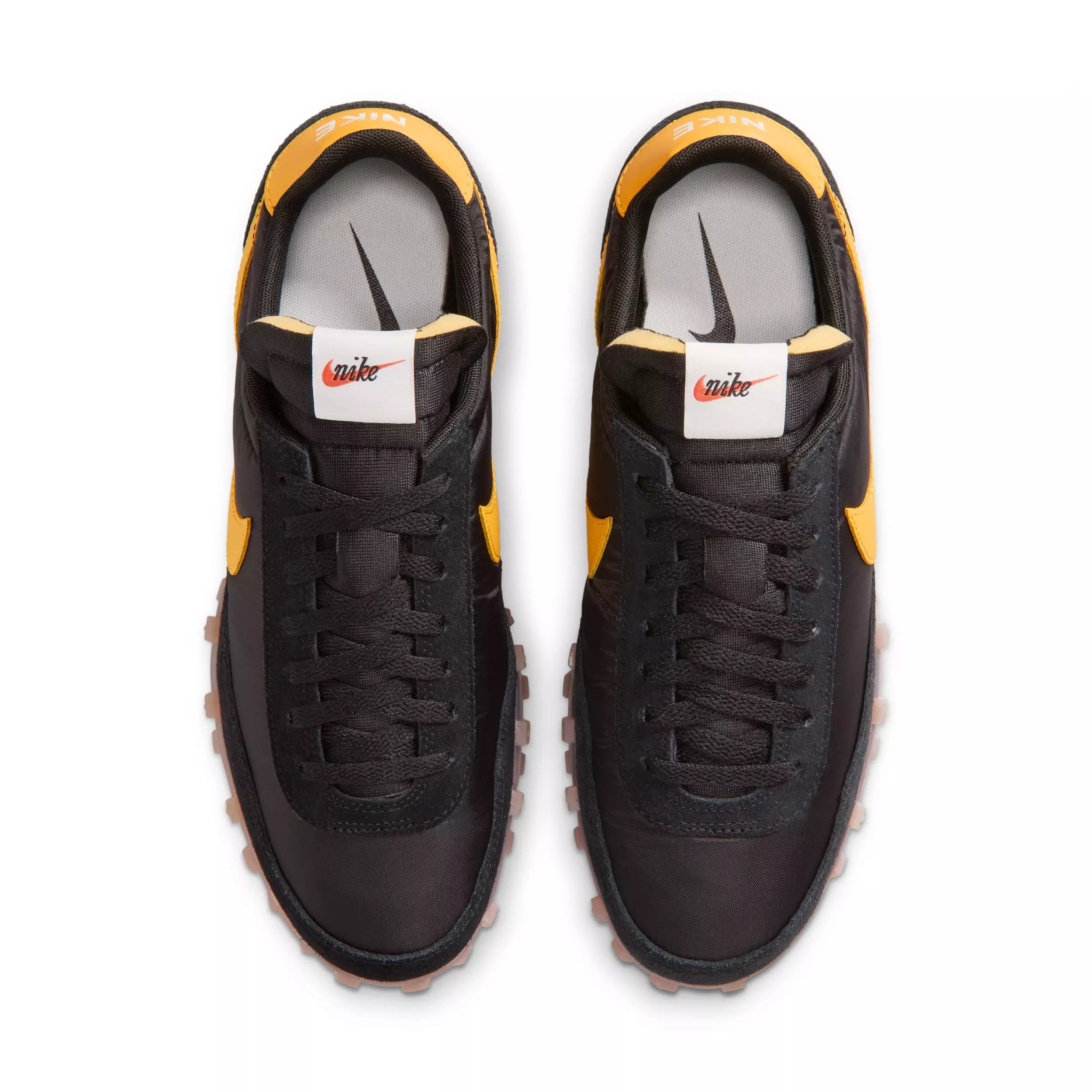 Nike Waffle Racer "Black/Sail/Gum Medium Brown/University Gold" Men's Shoe - BLACK/SAIL/MD BROWN/GOLD