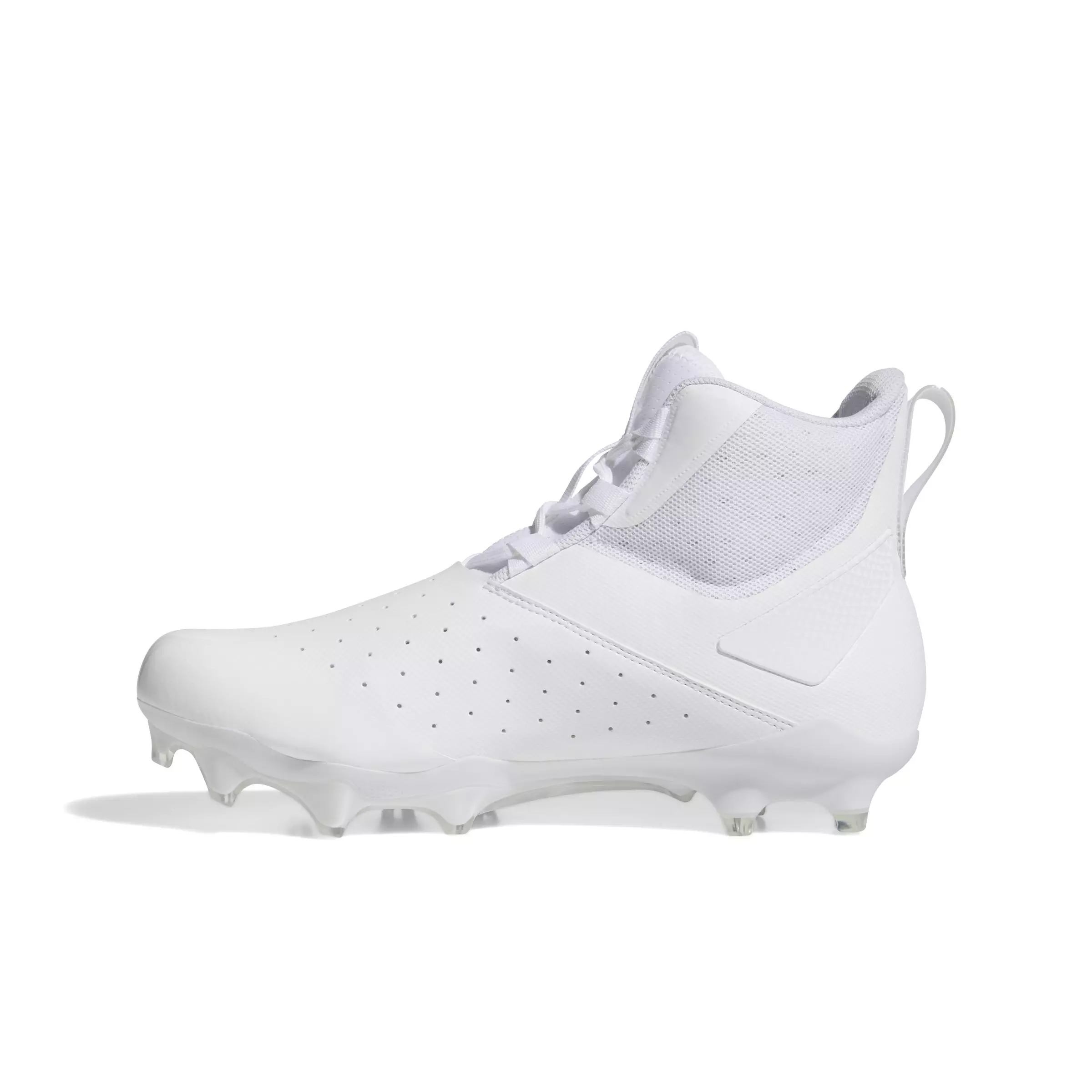 adidas Adizero Chaos "Ftwr White/Silver Metallic/Ftwr White" Unisex Linemen Football Cleat - WHITE/SILVER/WHITE