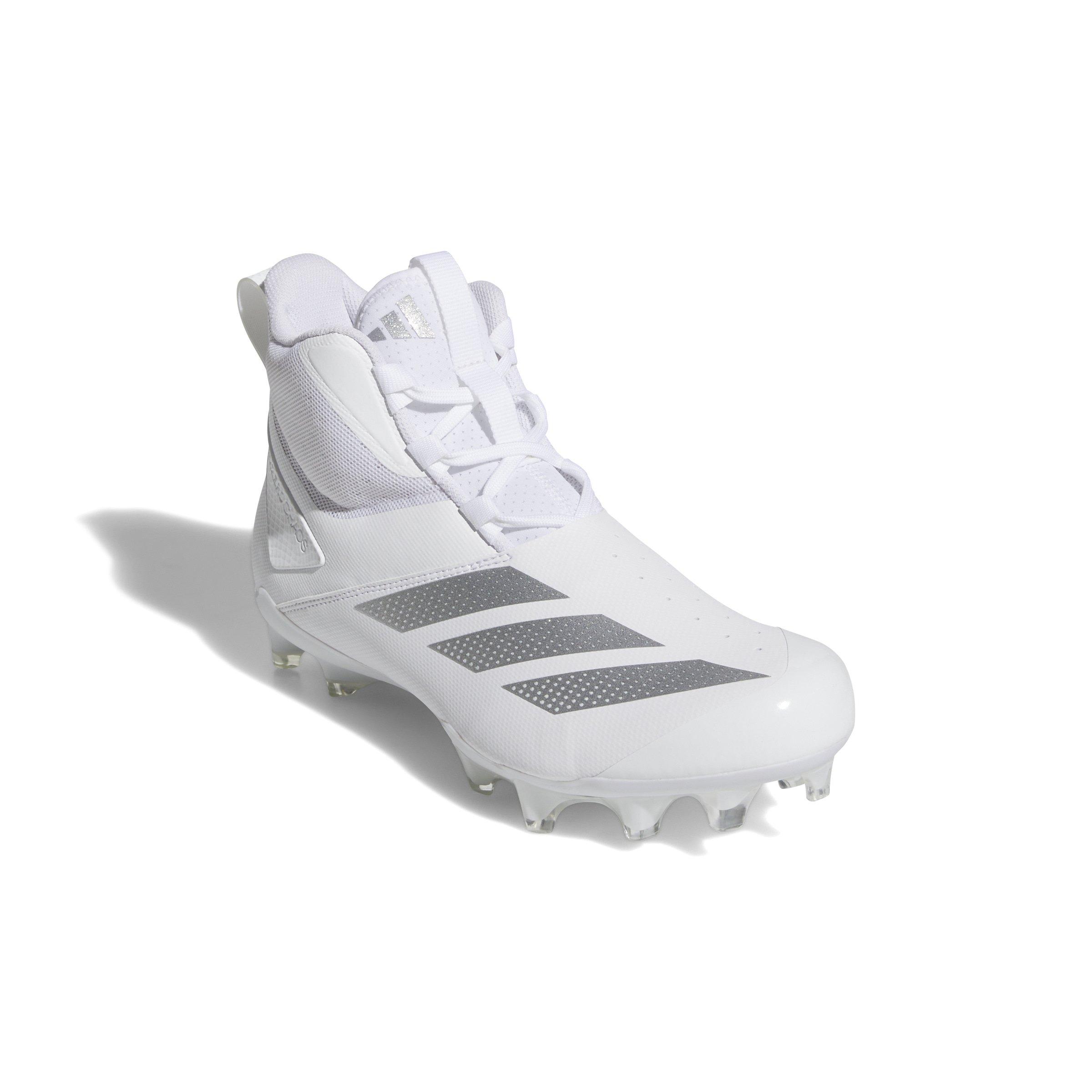 adidas Adizero Chaos "Ftwr White/Silver Metallic/Ftwr White" Unisex Linemen Football Cleat - WHITE/SILVER/WHITE Thumbnail View 3