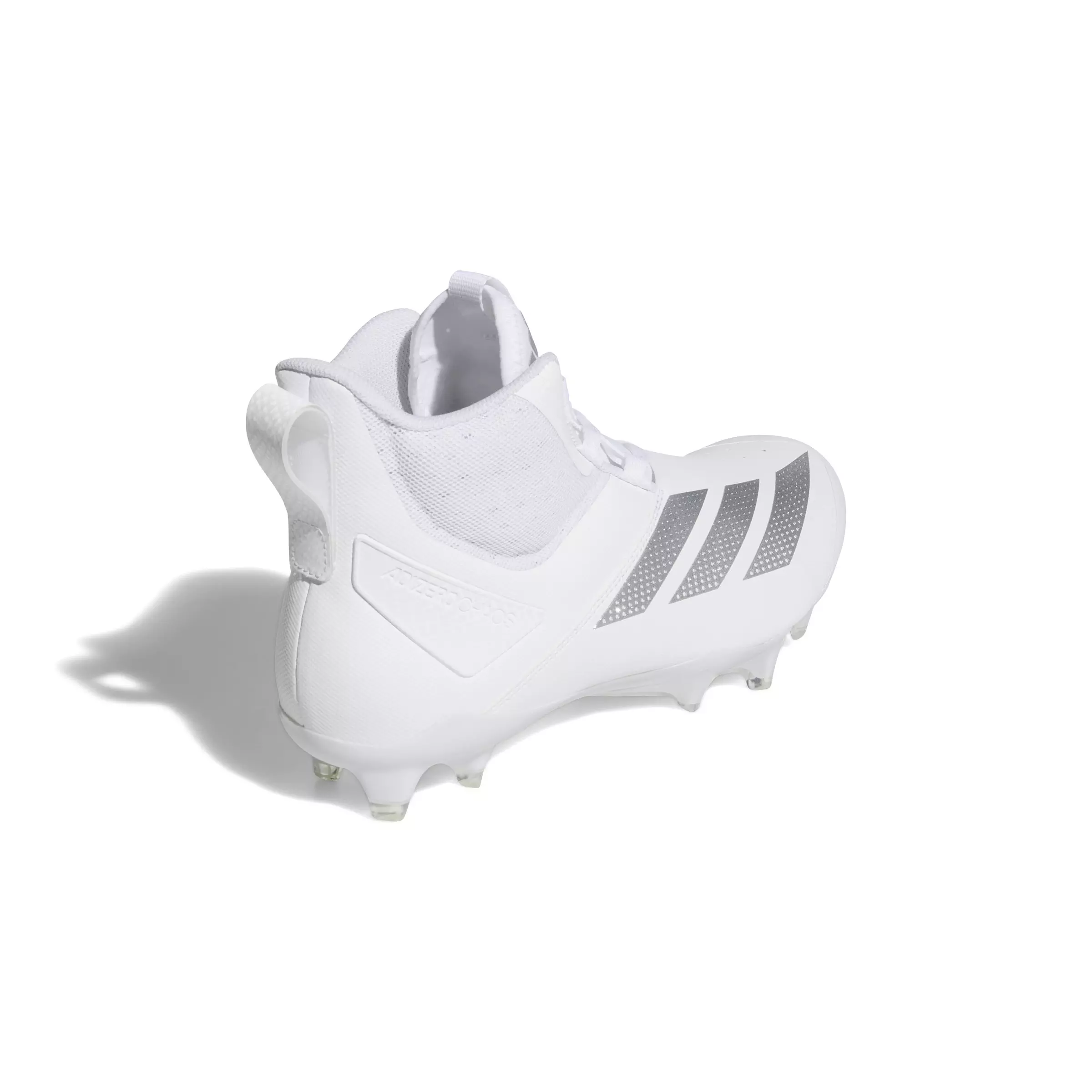 adidas Adizero Chaos "Ftwr White/Silver Metallic/Ftwr White" Unisex Linemen Football Cleat - WHITE/SILVER/WHITE