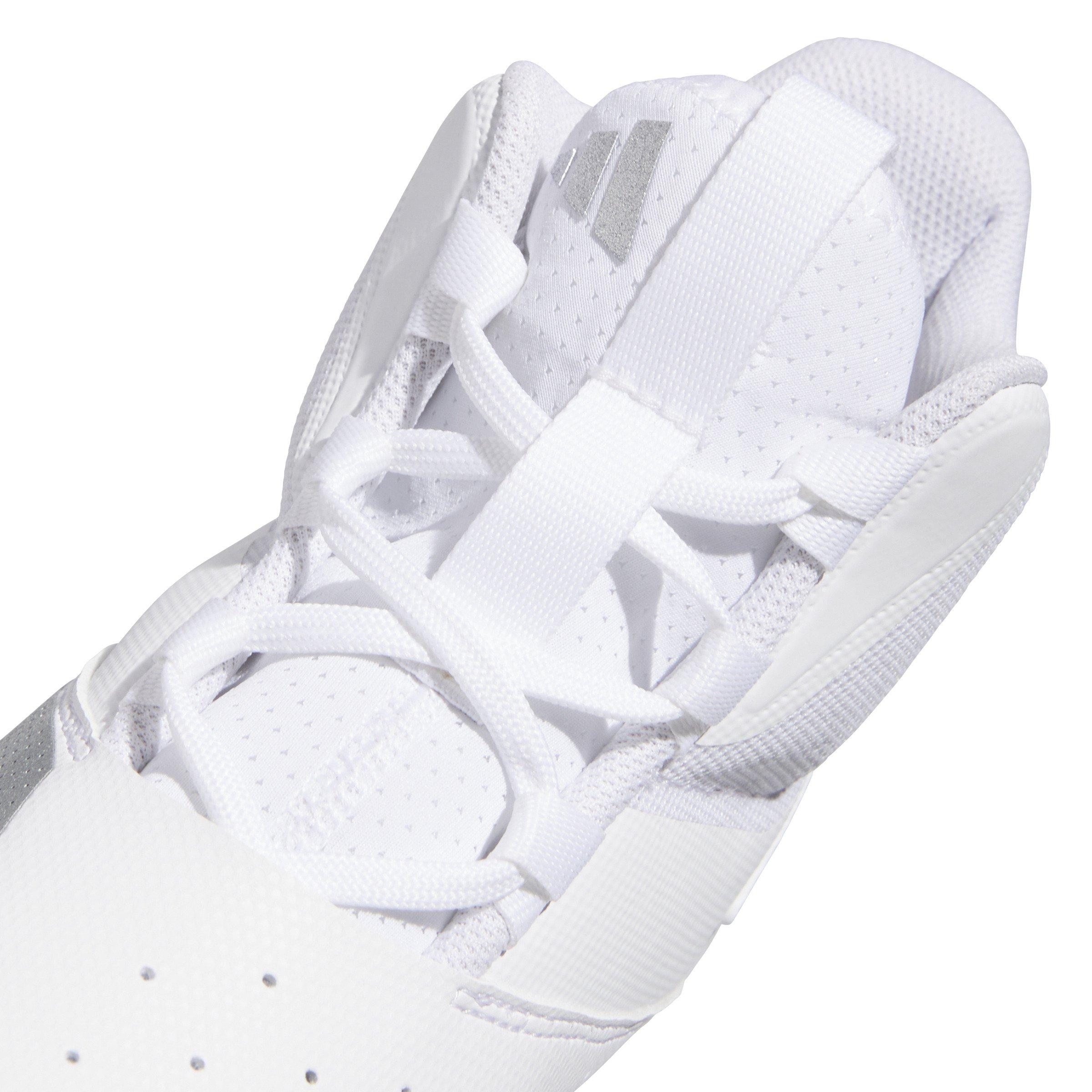 adidas Adizero Chaos "Ftwr White/Silver Metallic/Ftwr White" Unisex Linemen Football Cleat - WHITE/SILVER/WHITE Thumbnail View 7