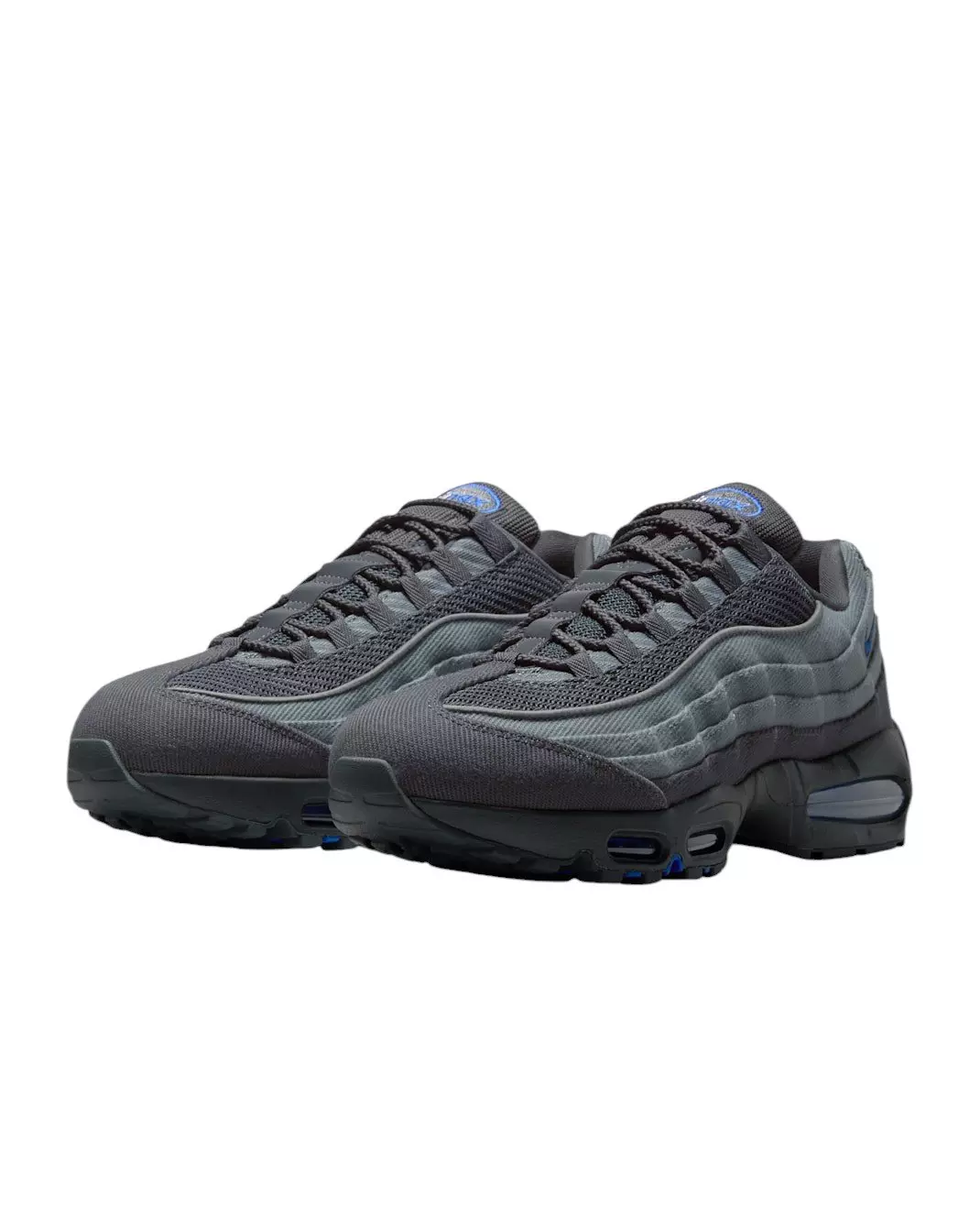 Nike Air Max 95 Big Bubble "Smoke Grey/Anthracite/Black/Racer Blue" Men's Shoe - GREY/ANTHRACITE/BLACK/BLUE
