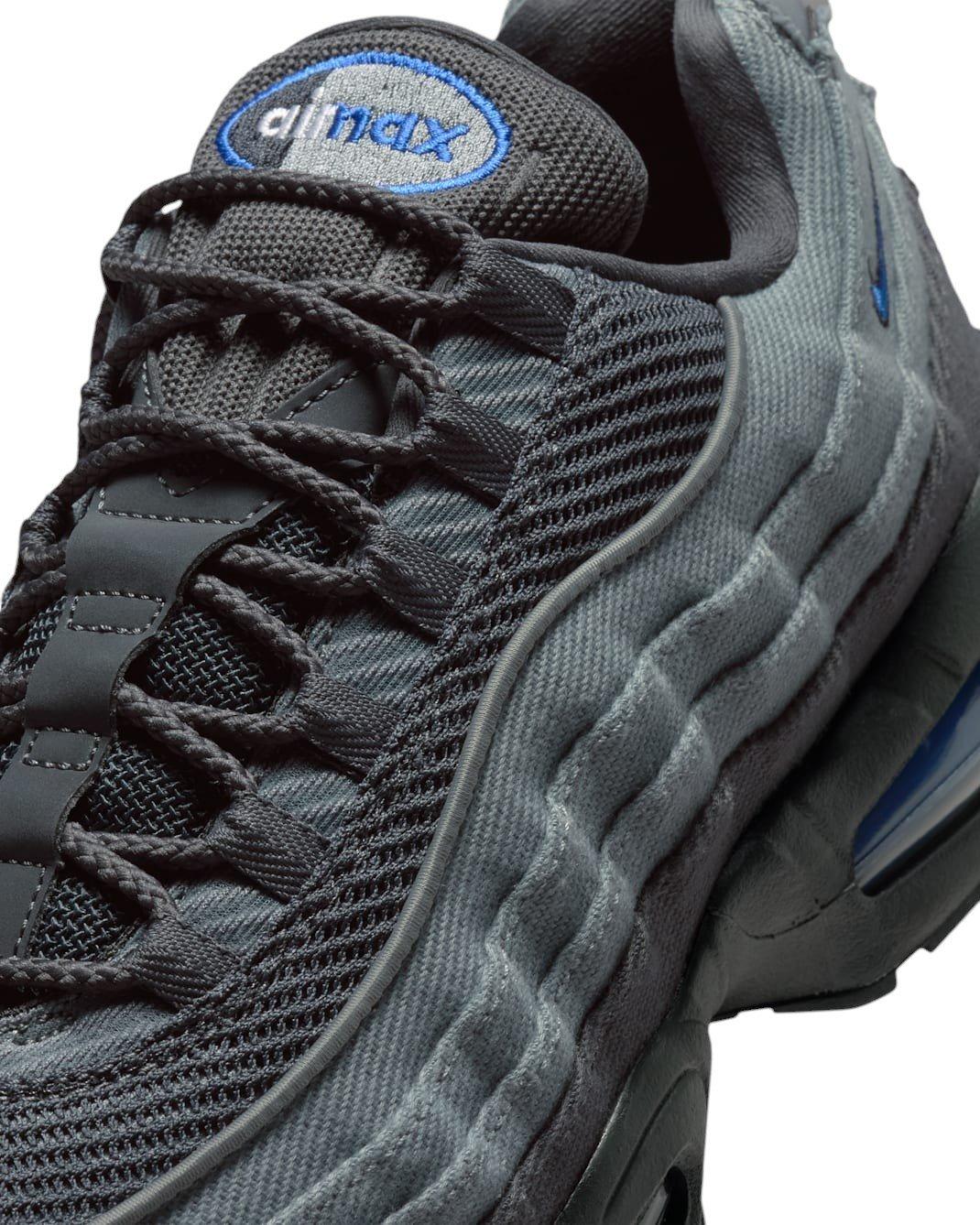 Nike Air Max 95 Big Bubble "Smoke Grey/Anthracite/Black/Racer Blue" Men's Shoe - GREY/ANTHRACITE/BLACK/BLUE