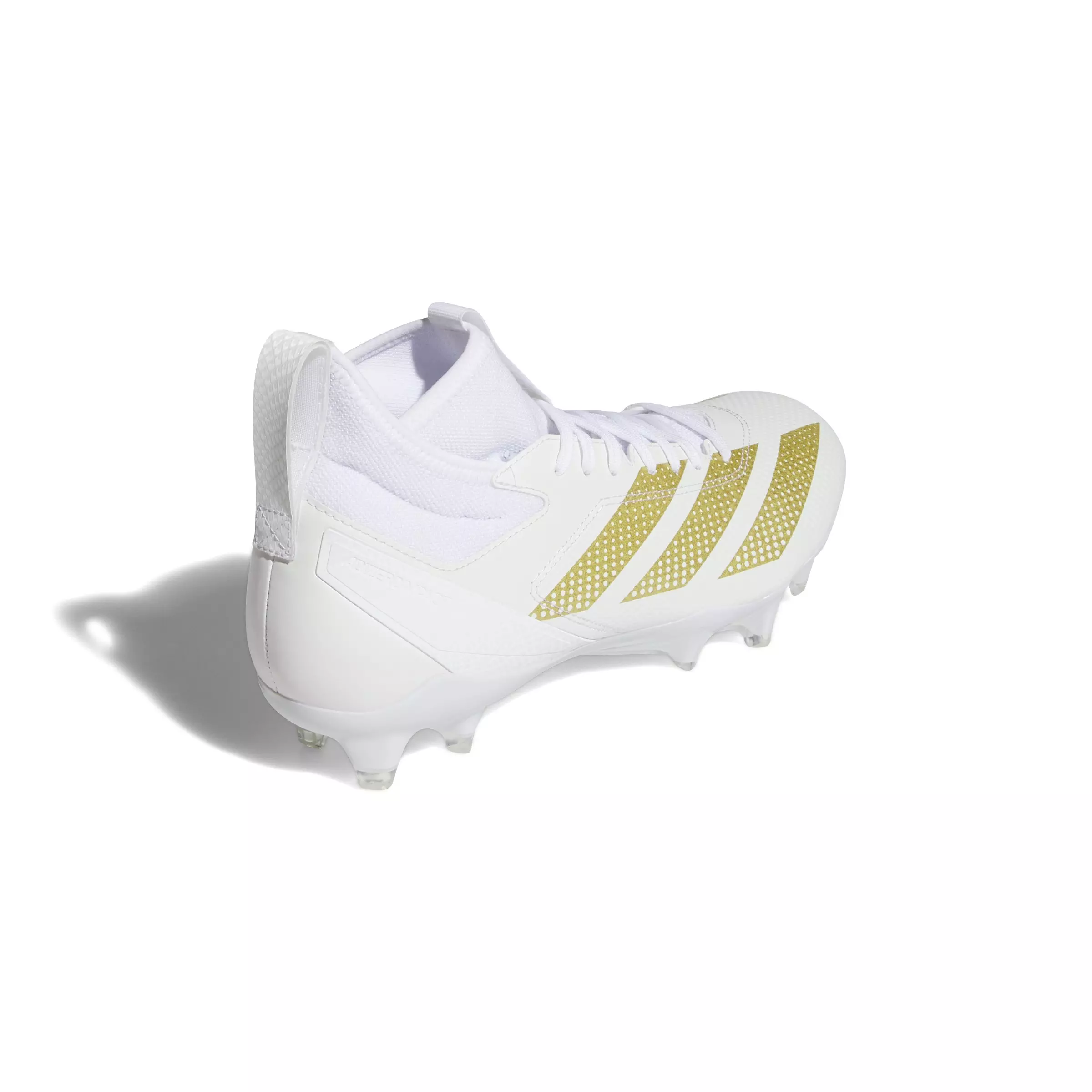 adidas Adizero Impact "Ftwr White/Gold Metallic/Ftwr White" Unisex Football Cleat - WHITE/GOLD/WHITE