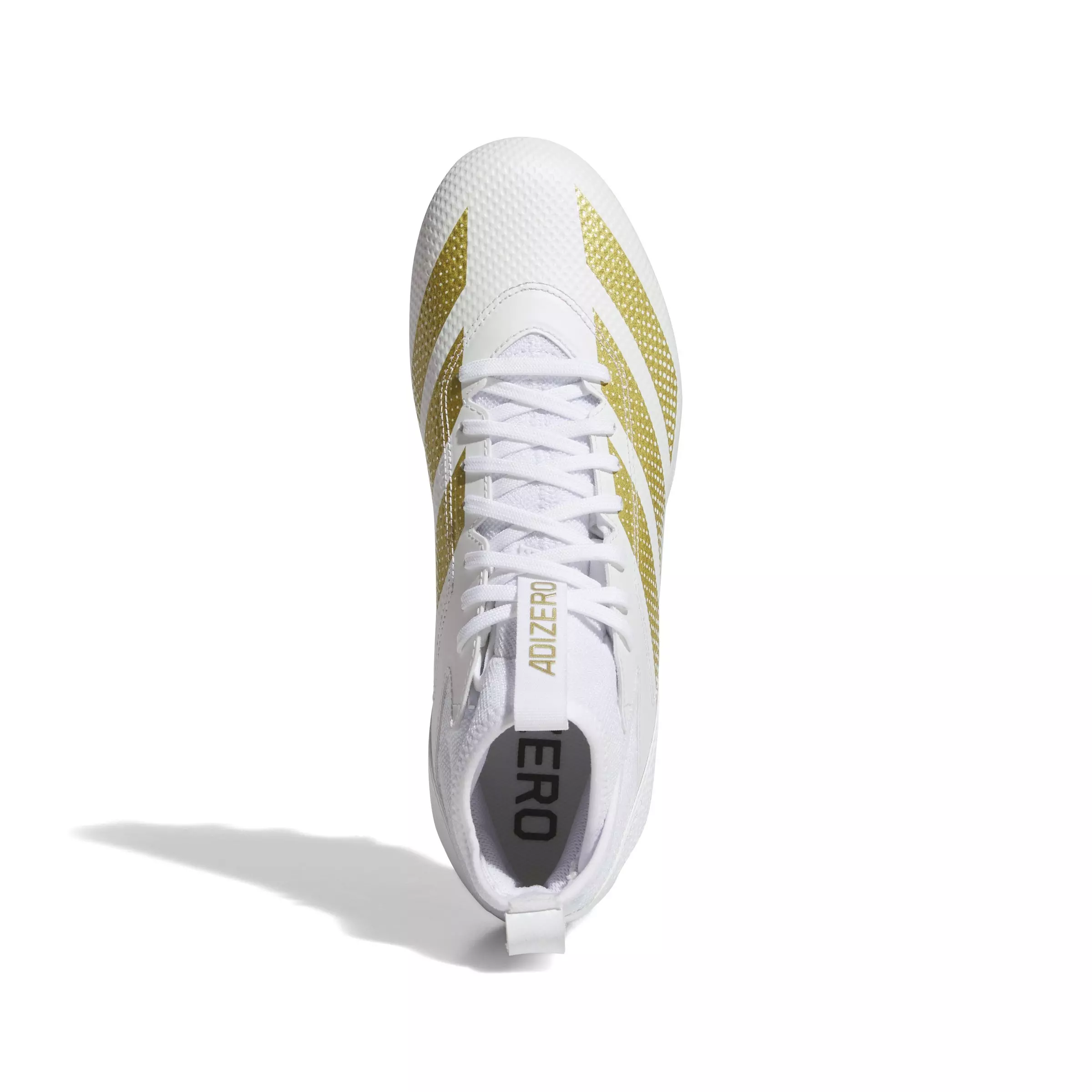 adidas Adizero Impact "Ftwr White/Gold Metallic/Ftwr White" Unisex Football Cleat - WHITE/GOLD/WHITE