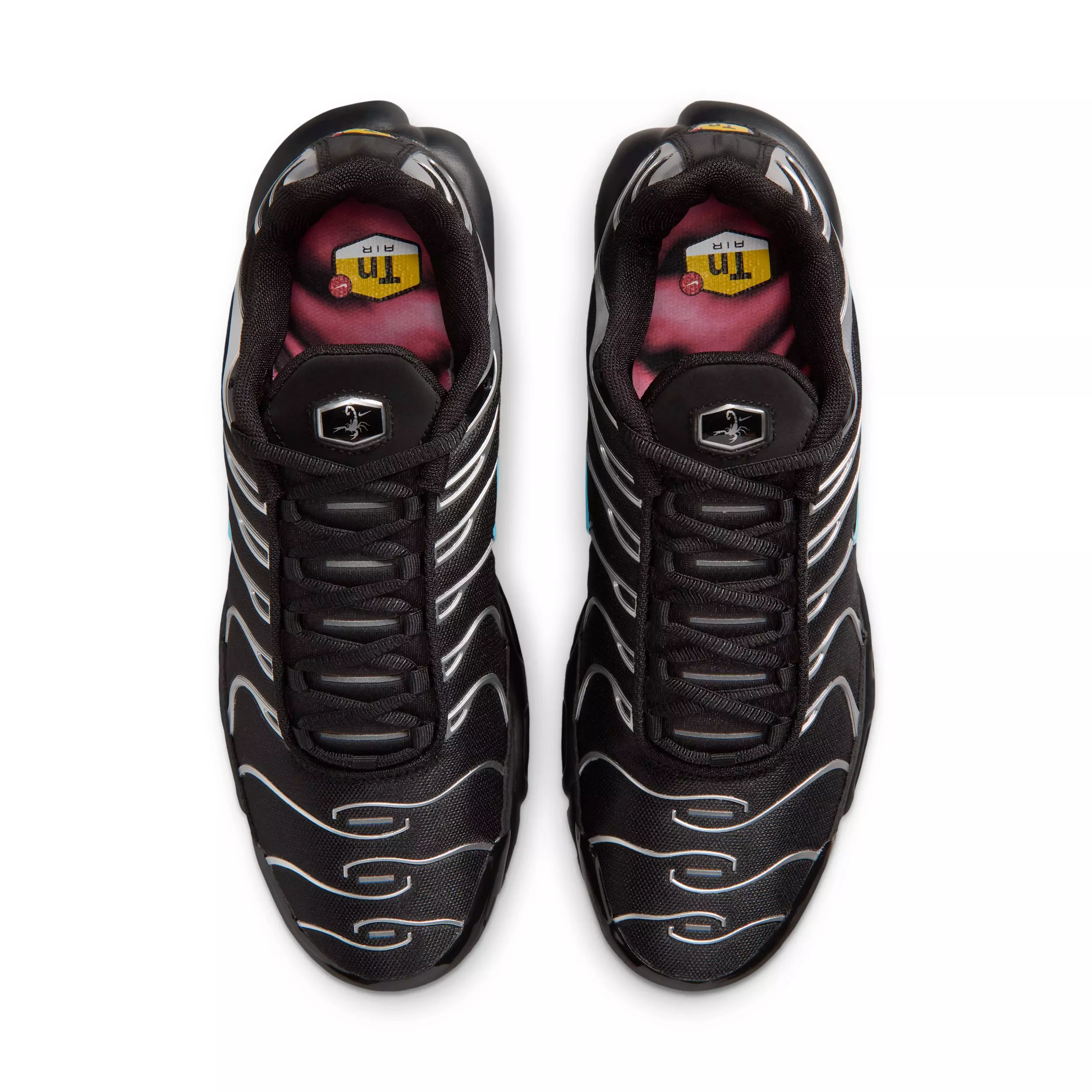 Nike Air Max Plus Premium "Black/Chrome/Gamma Blue" Men's Shoe - BLACK/CHROME/BLUE