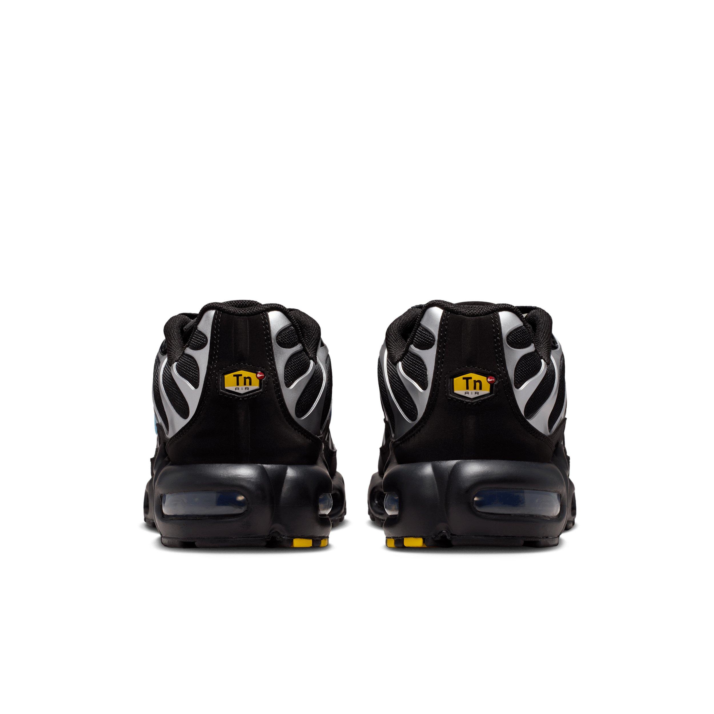 Nike Air Max Plus Premium "Black/Chrome/Gamma Blue" Men's Shoe - BLACK/CHROME/BLUE Thumbnail View 5