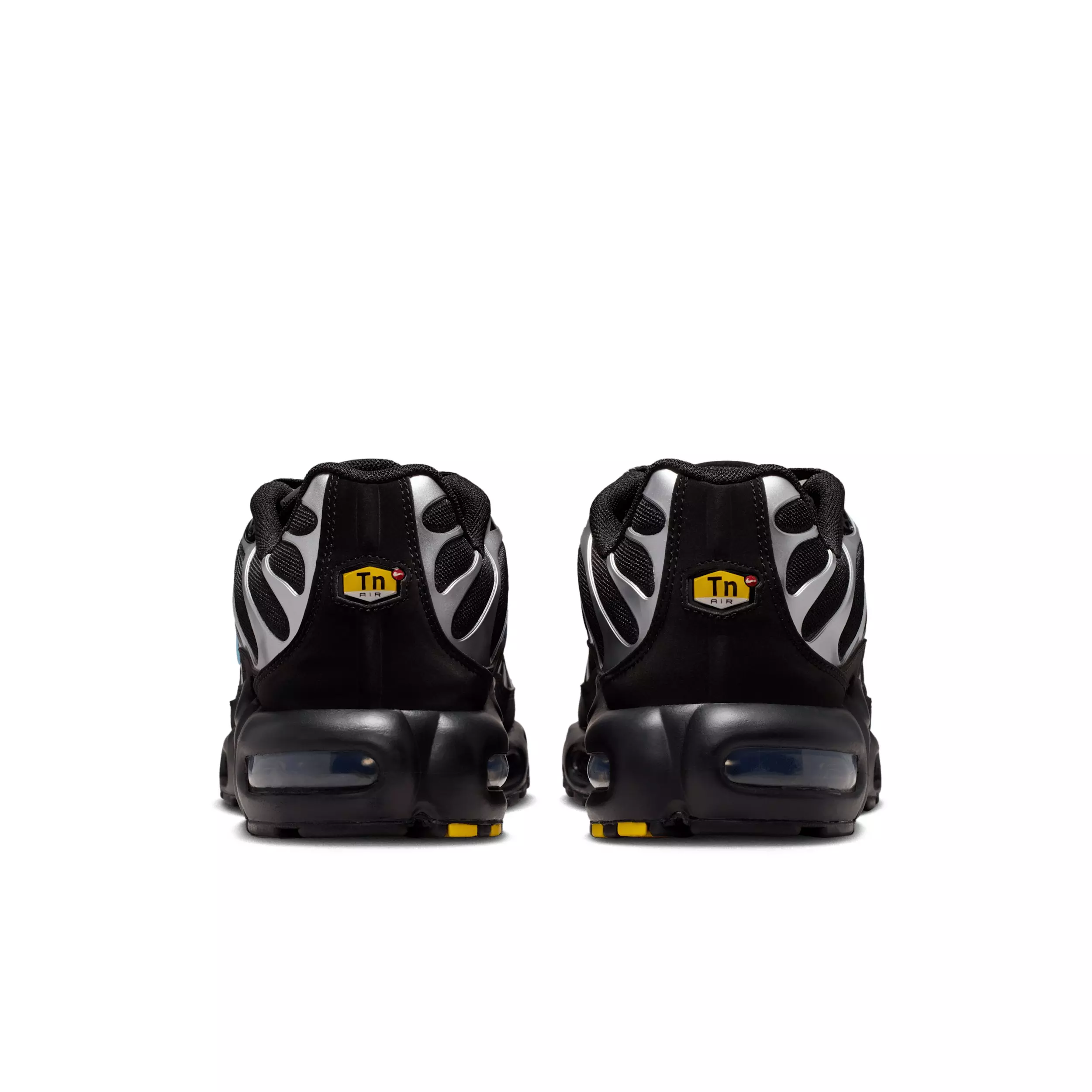 Nike Air Max Plus Premium "Black/Chrome/Gamma Blue" Men's Shoe - BLACK/CHROME/BLUE
