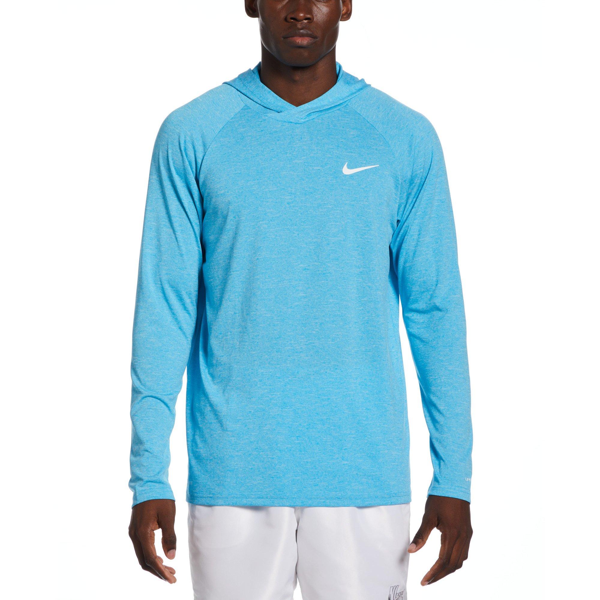 Nike men's heather long sleeve hydro store rash guard