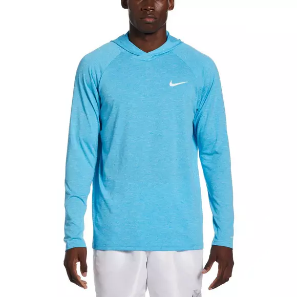 vonk Afhankelijkheid De kerk Nike Men's Swim Hydroguard Heathered Long Sleeve Hooded Shirt