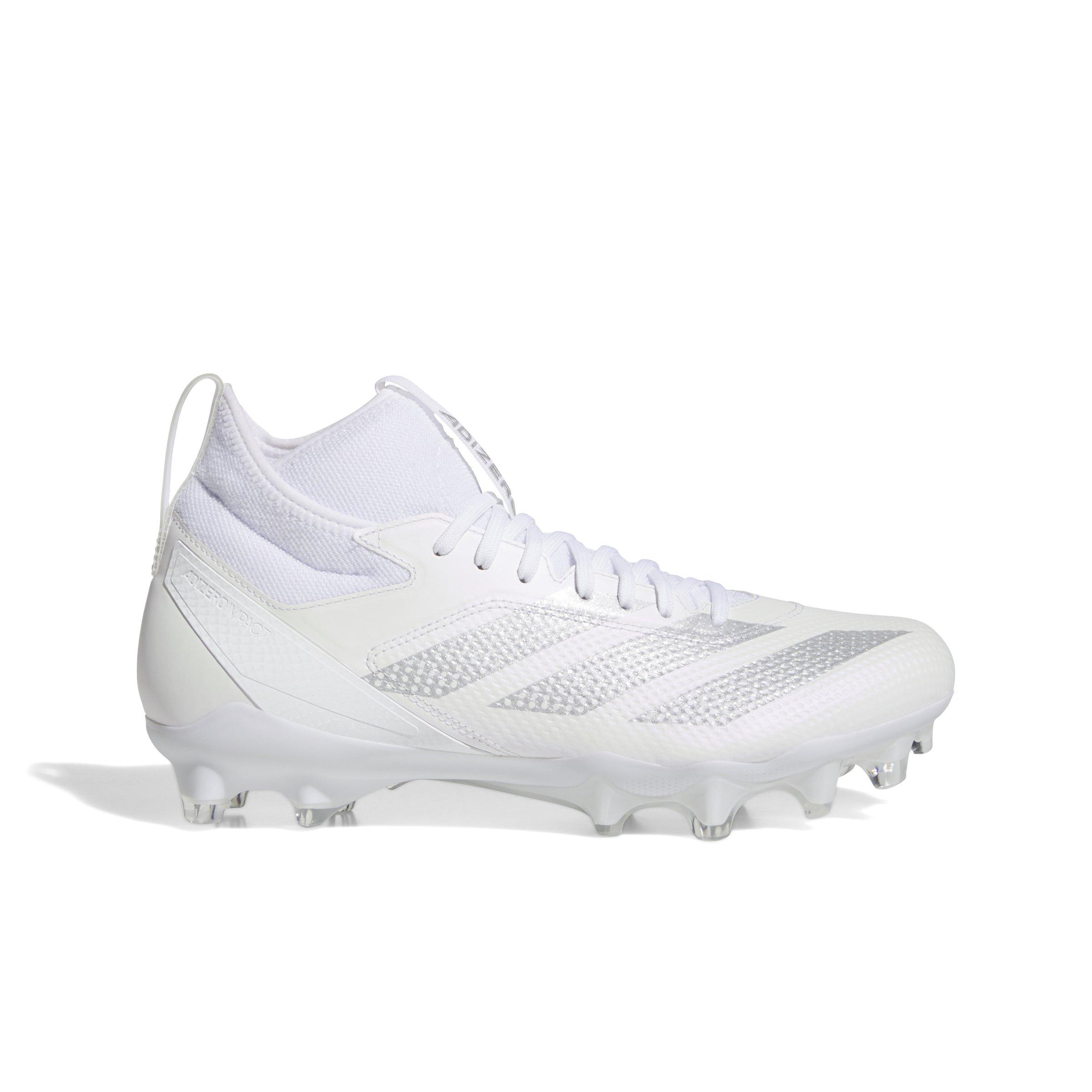adidas Adizero Impact "Ftwr White/Silver Metallic/Ftwr White" Unisex Football Cleat - WHITE/SILVER/WHITE Thumbnail View 1