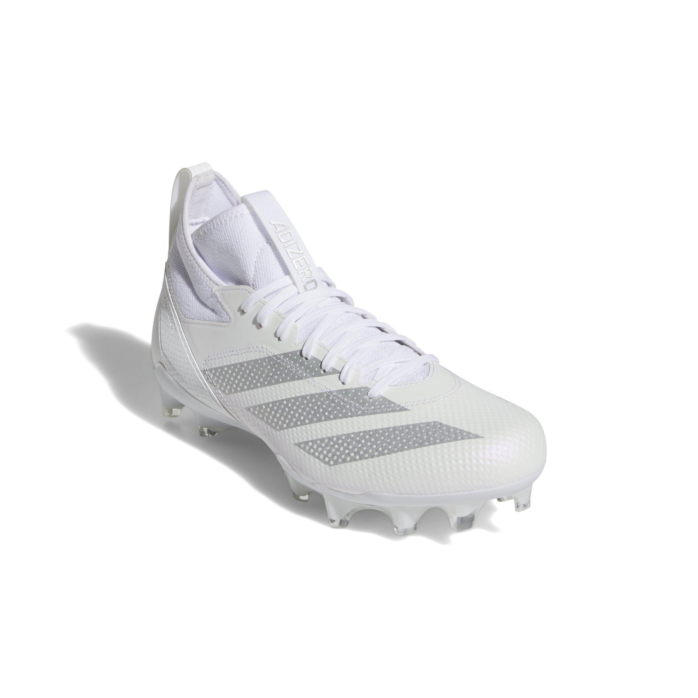 adidas Adizero Impact "Ftwr White/Silver Metallic/Ftwr White" Unisex Football Cleat - WHITE/SILVER/WHITE Thumbnail View 3