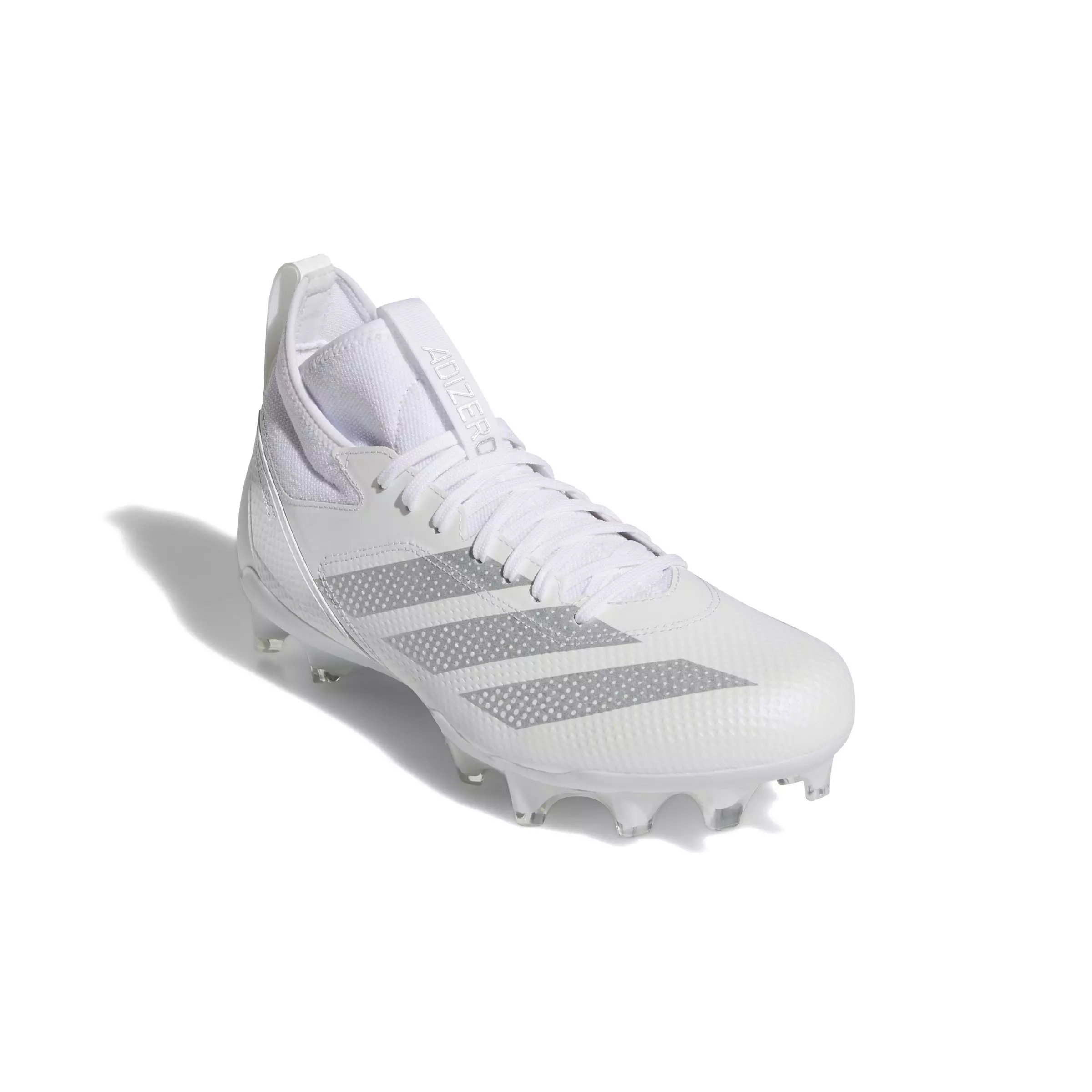 adidas Adizero Impact "Ftwr White/Silver Metallic/Ftwr White" Unisex Football Cleat - WHITE/SILVER/WHITE