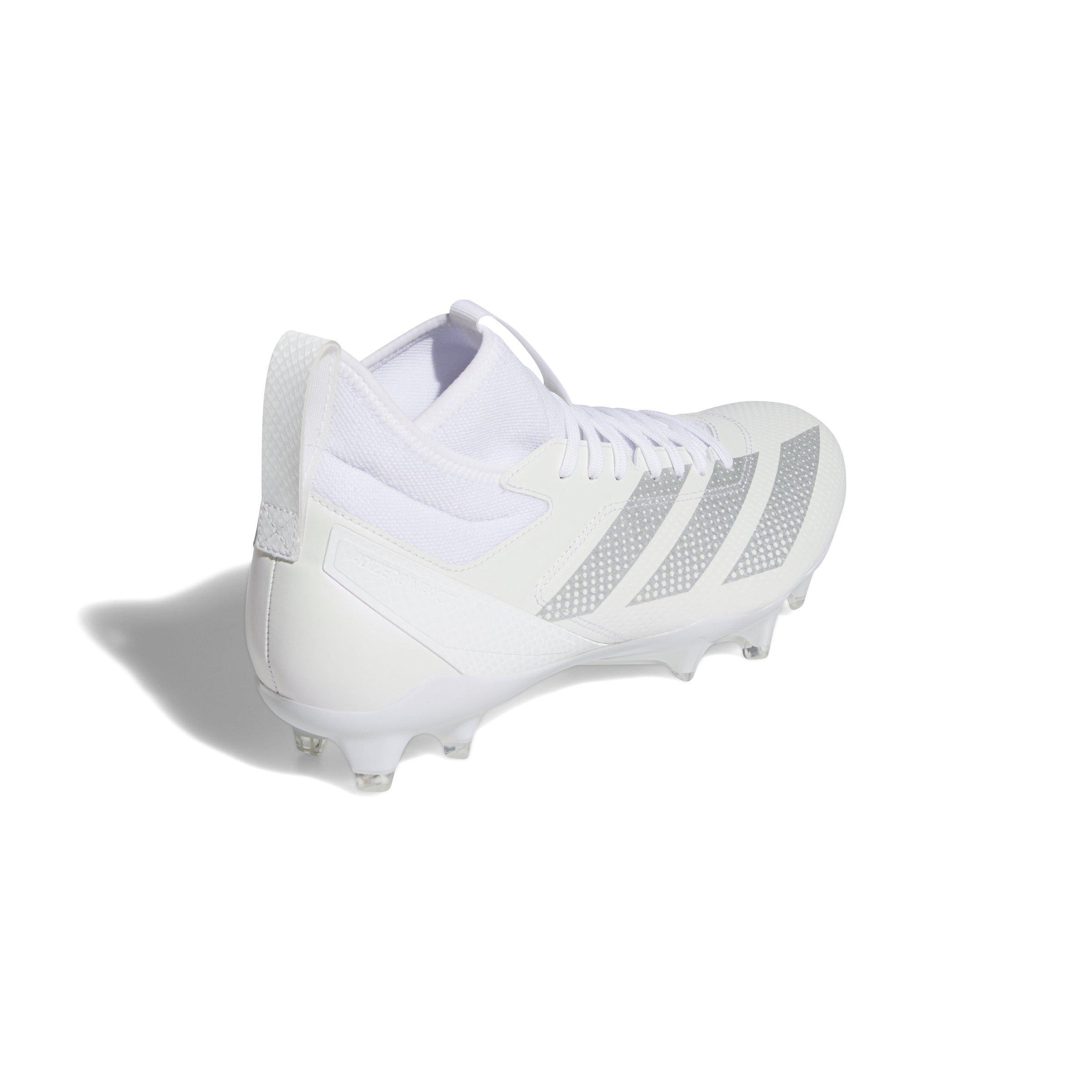 adidas Adizero Impact "Ftwr White/Silver Metallic/Ftwr White" Unisex Football Cleat - WHITE/SILVER/WHITE Thumbnail View 4