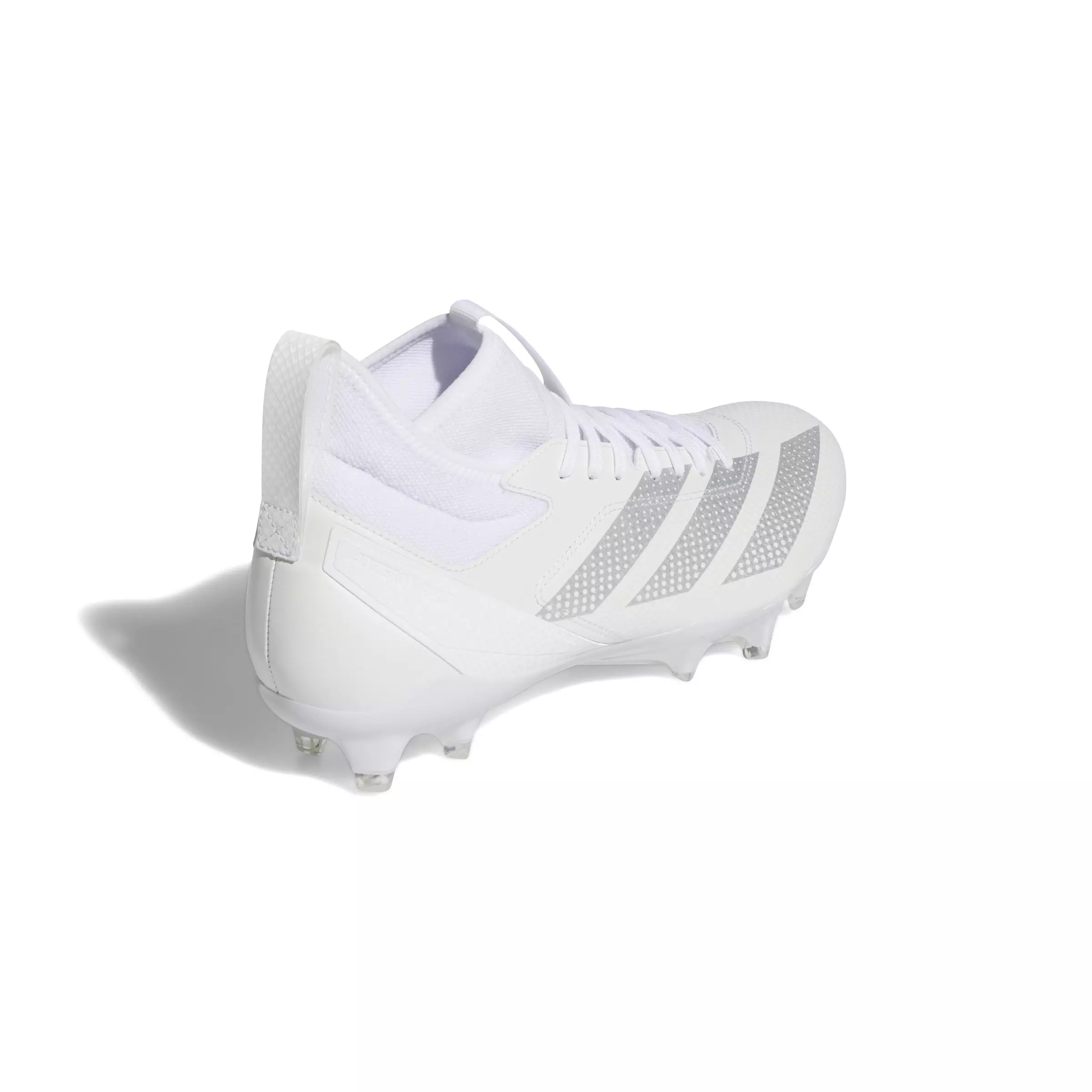 adidas Adizero Impact "Ftwr White/Silver Metallic/Ftwr White" Unisex Football Cleat - WHITE/SILVER/WHITE