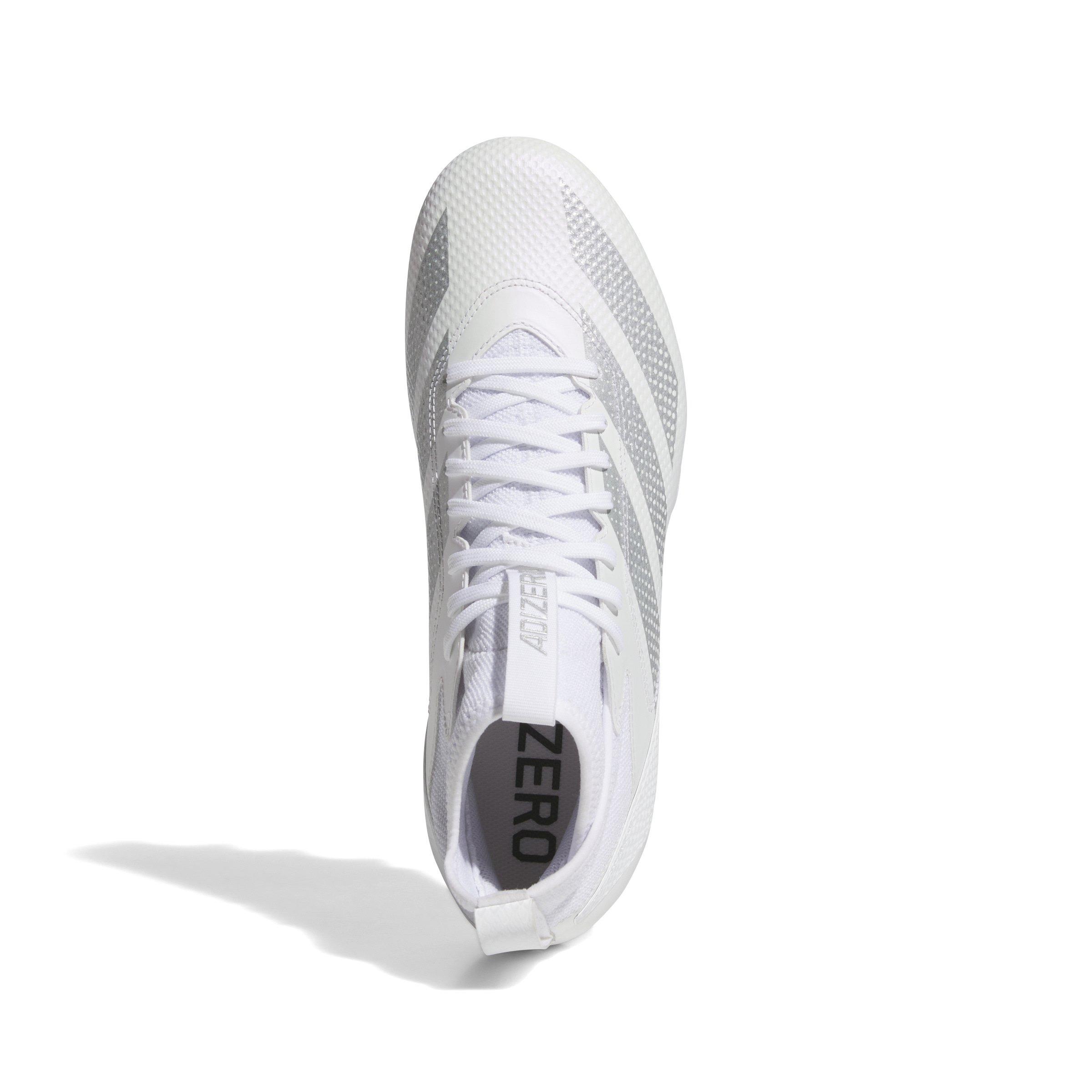 adidas Adizero Impact "Ftwr White/Silver Metallic/Ftwr White" Unisex Football Cleat - WHITE/SILVER/WHITE Thumbnail View 5