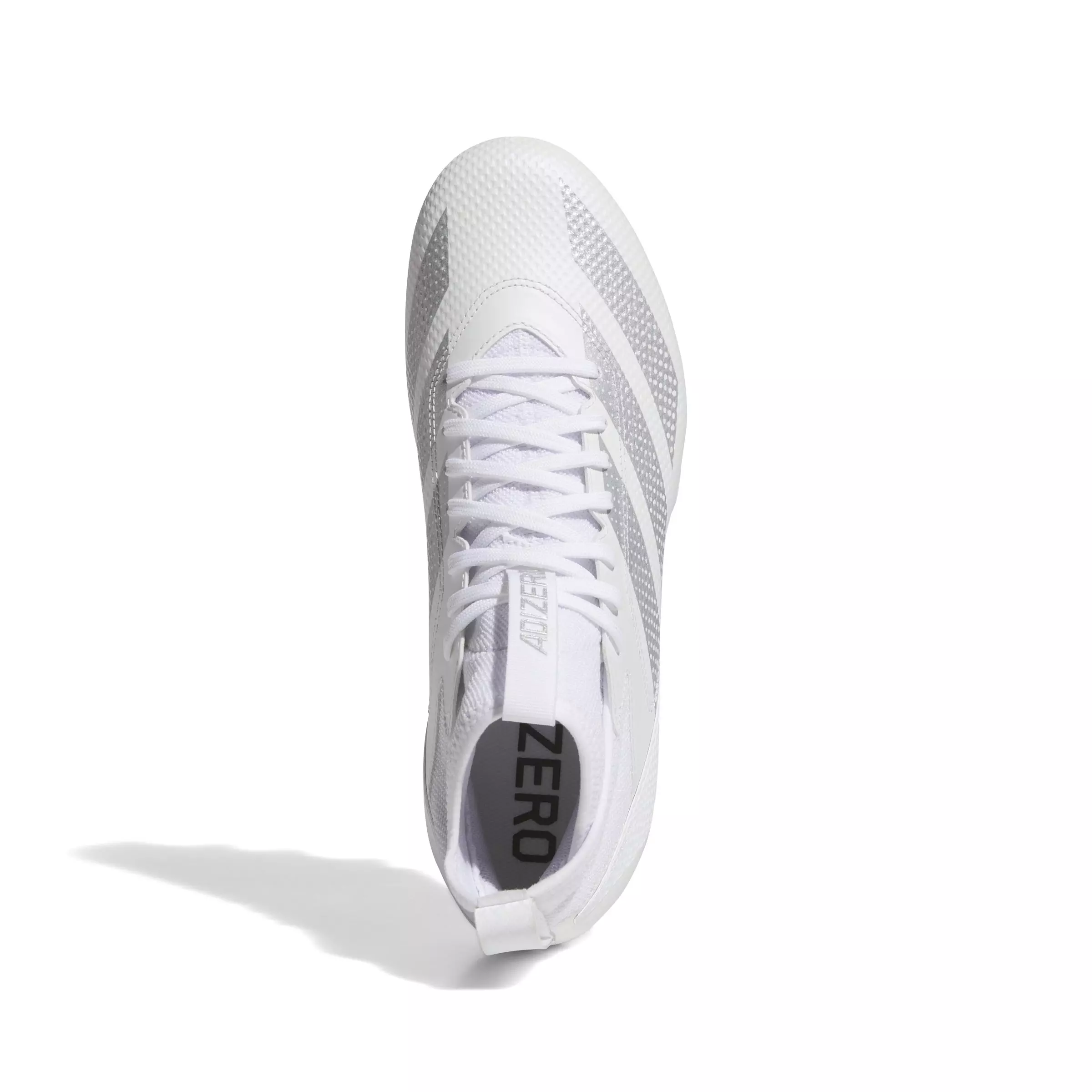 adidas Adizero Impact "Ftwr White/Silver Metallic/Ftwr White" Unisex Football Cleat - WHITE/SILVER/WHITE