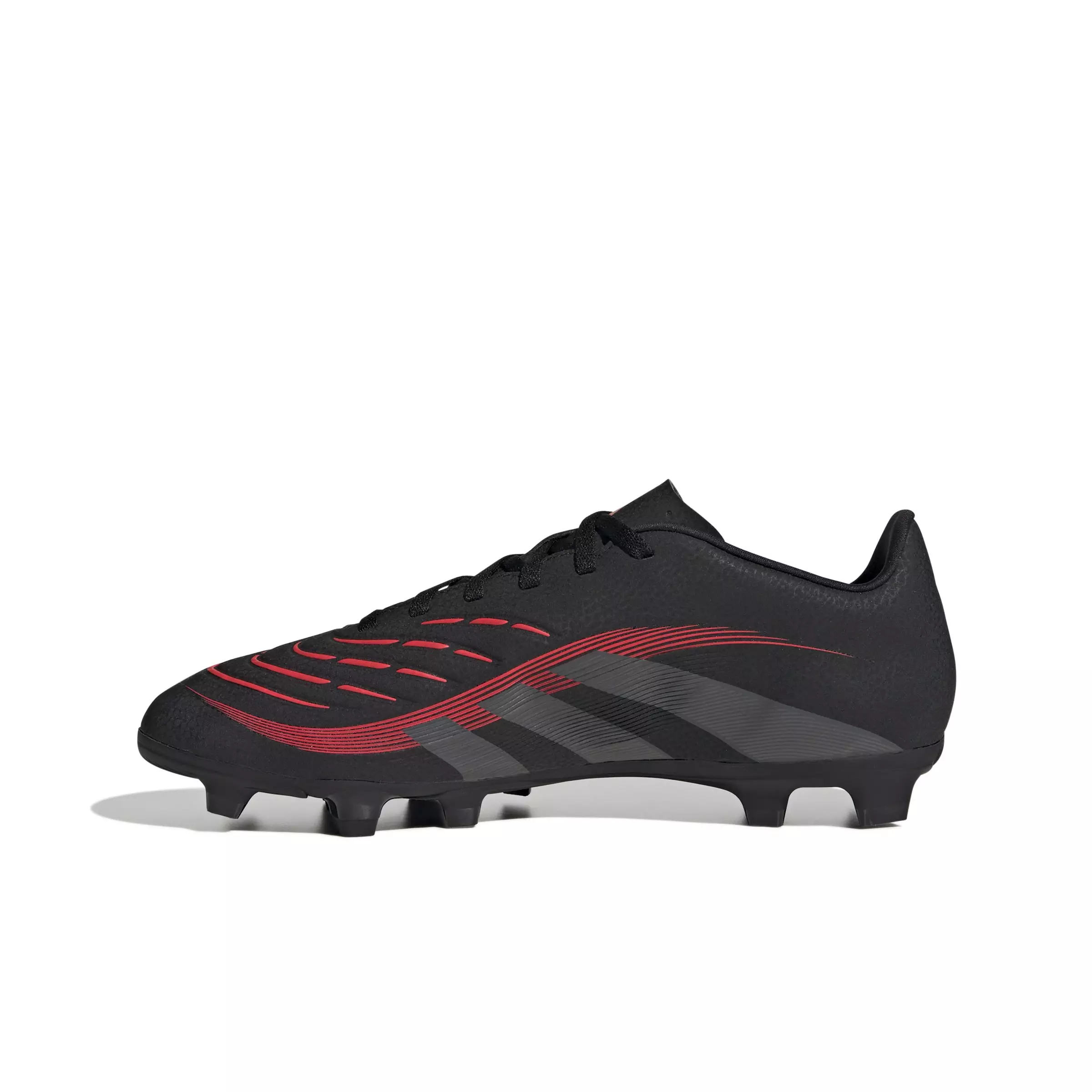adidas Predator Club MG "Core Black/Grey Four/Lucid Red" Unisex Soccer Cleat - BLACK/GREY/RED