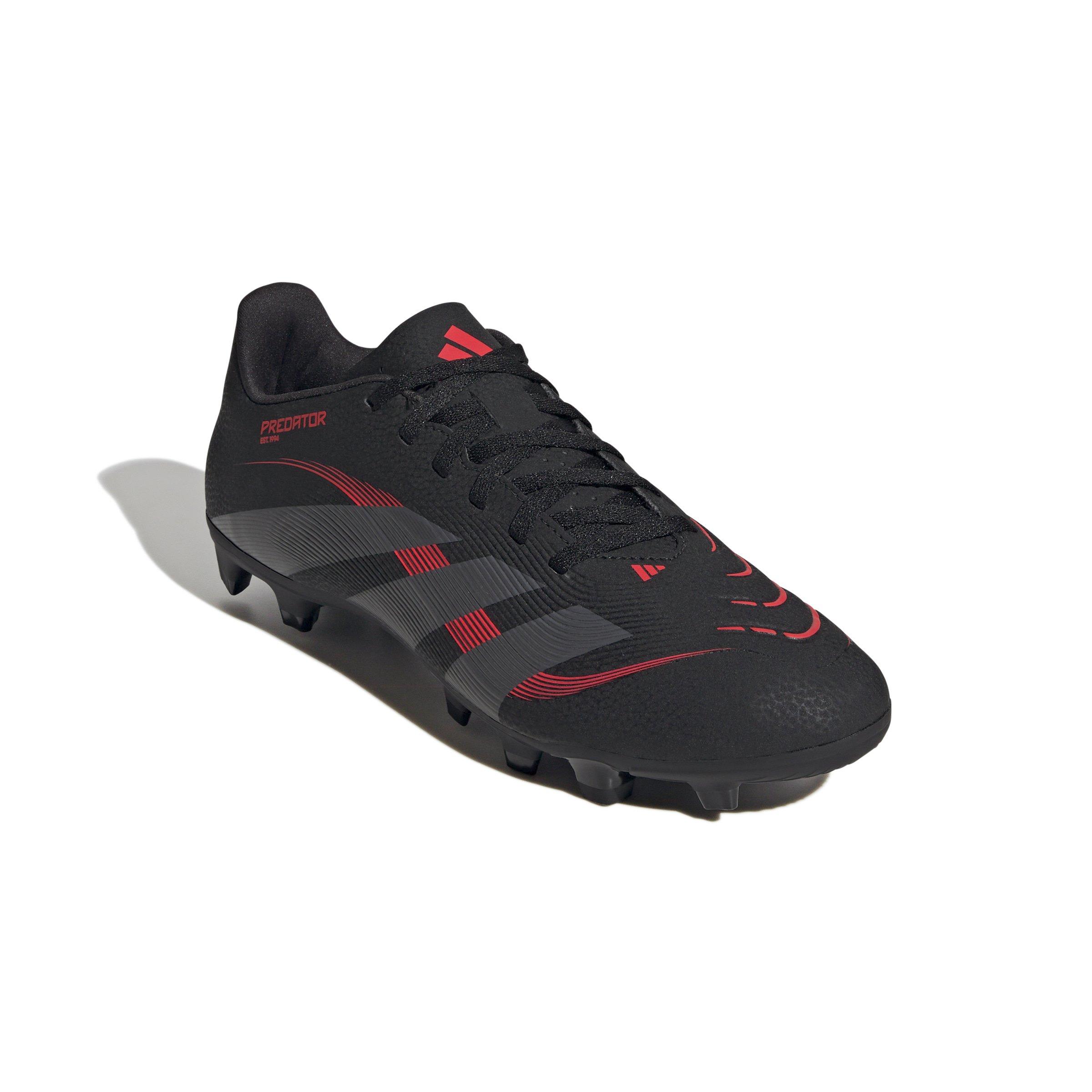 adidas Predator Club MG "Core Black/Grey Four/Lucid Red" Unisex Soccer Cleat - BLACK/GREY/RED Thumbnail View 3