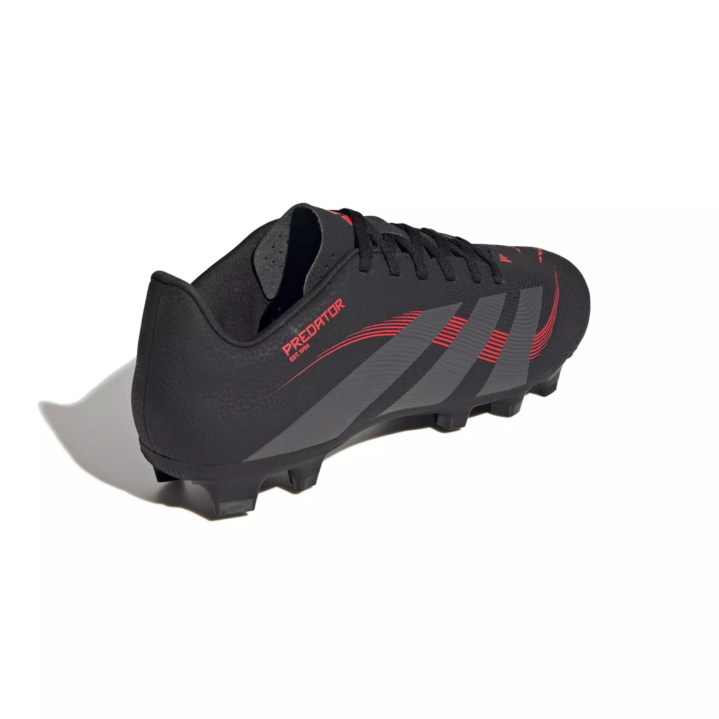adidas Predator Club MG "Core Black/Grey Four/Lucid Red" Unisex Soccer Cleat - BLACK/GREY/RED
